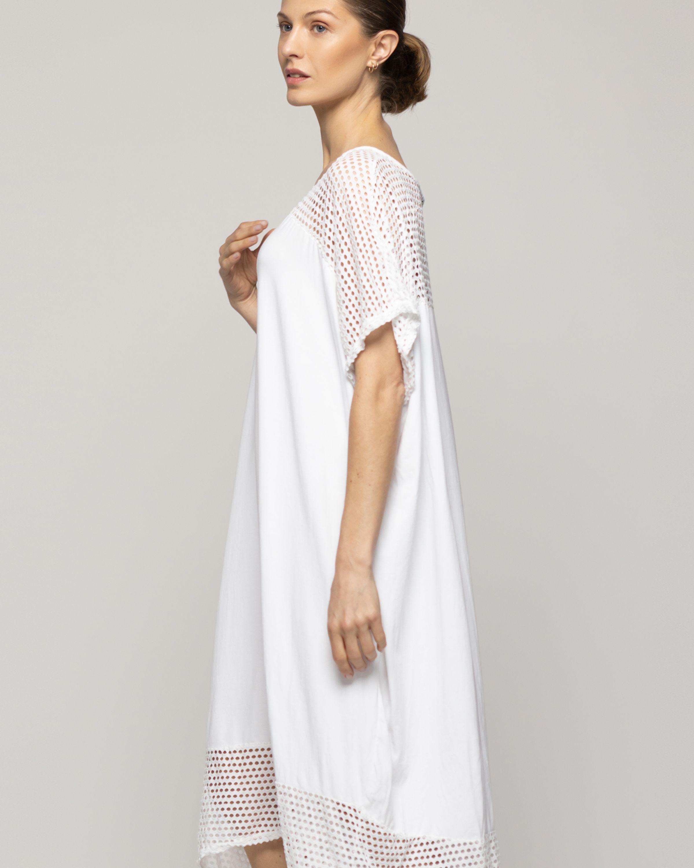 Vestido Mujer Venus Tipo Túnica Blanco Lineatre-3