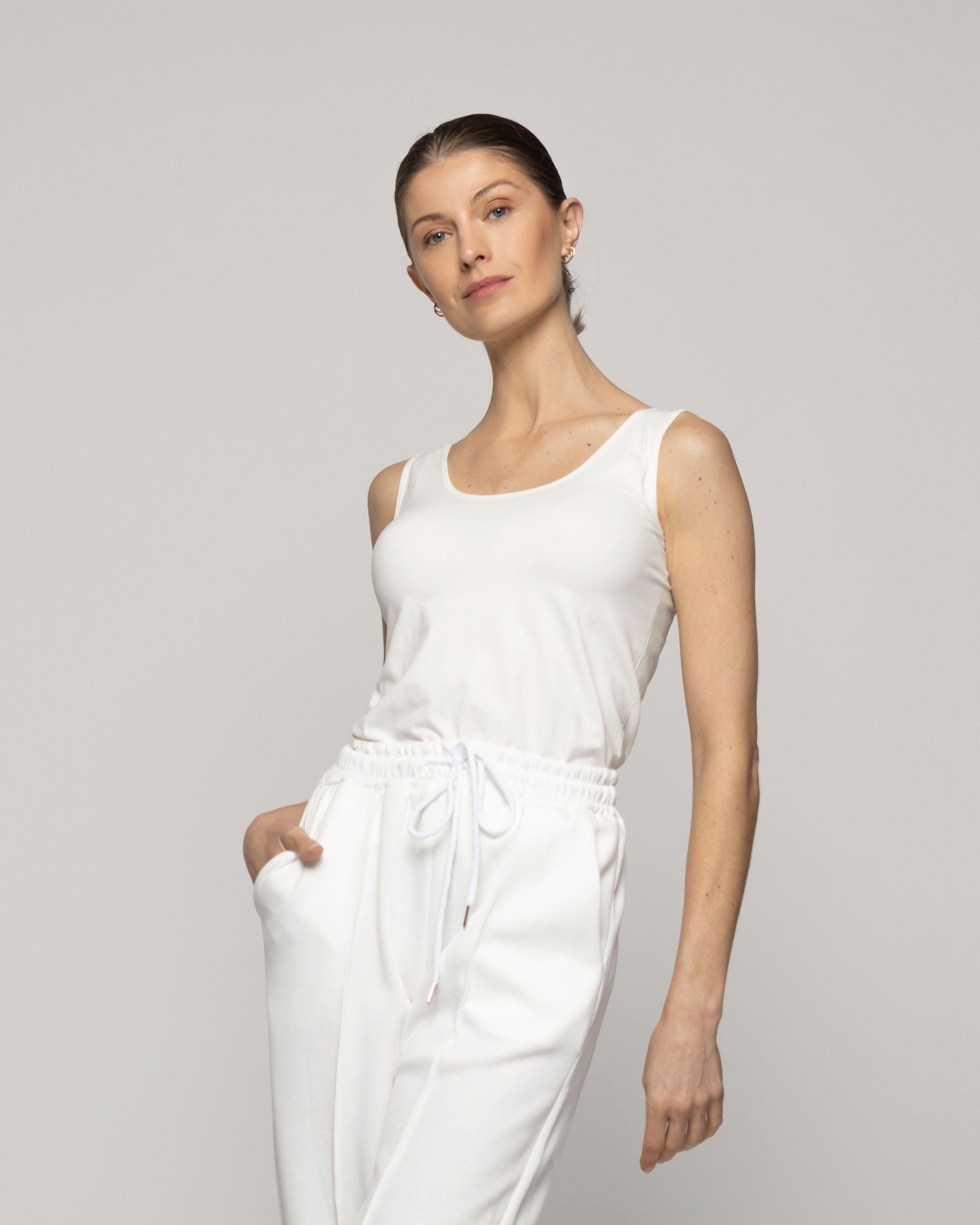 Top Mujer Teodora Mangas Anchas Blanco Lineatre-3