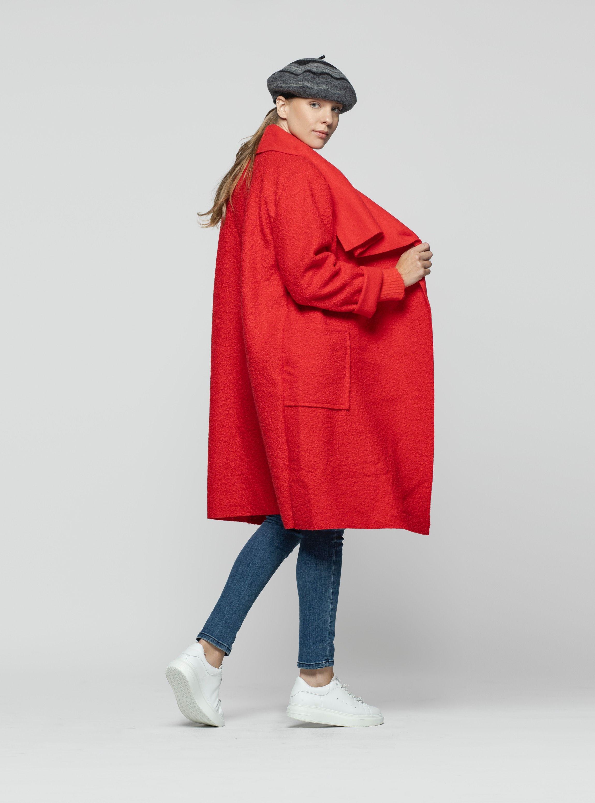 Abrigo Mujer Sofia Rojo Lineatre-2