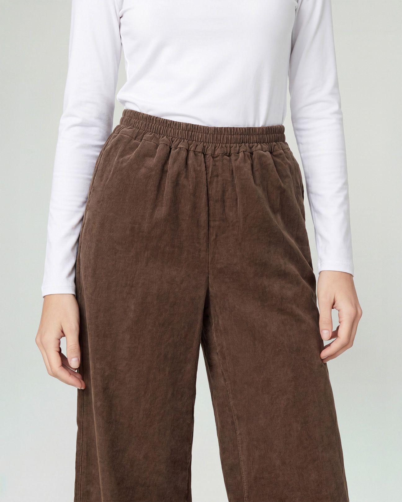 Pantalón Mujer Antonella Chocolate Lineatré-2