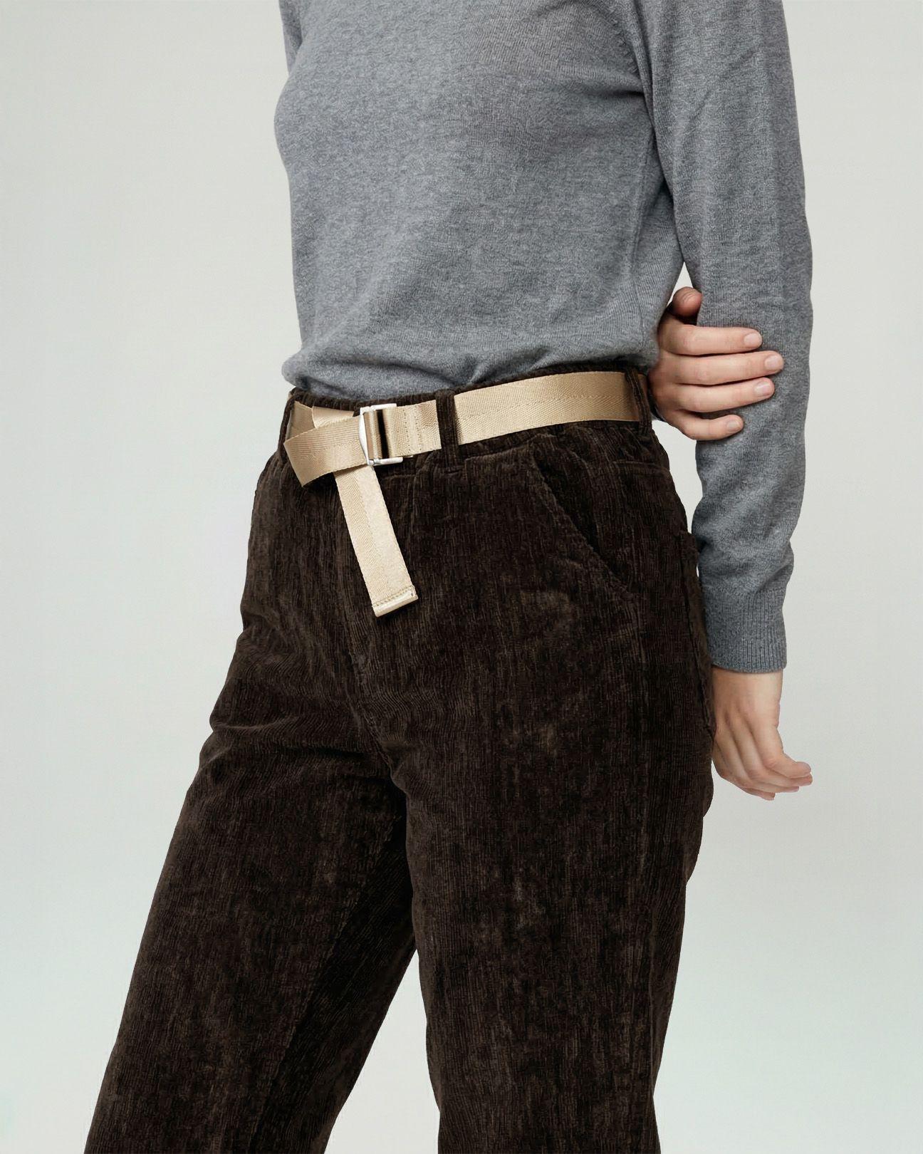 Pantalon Mujer Isabella Regular Chocolate Lineatre-2