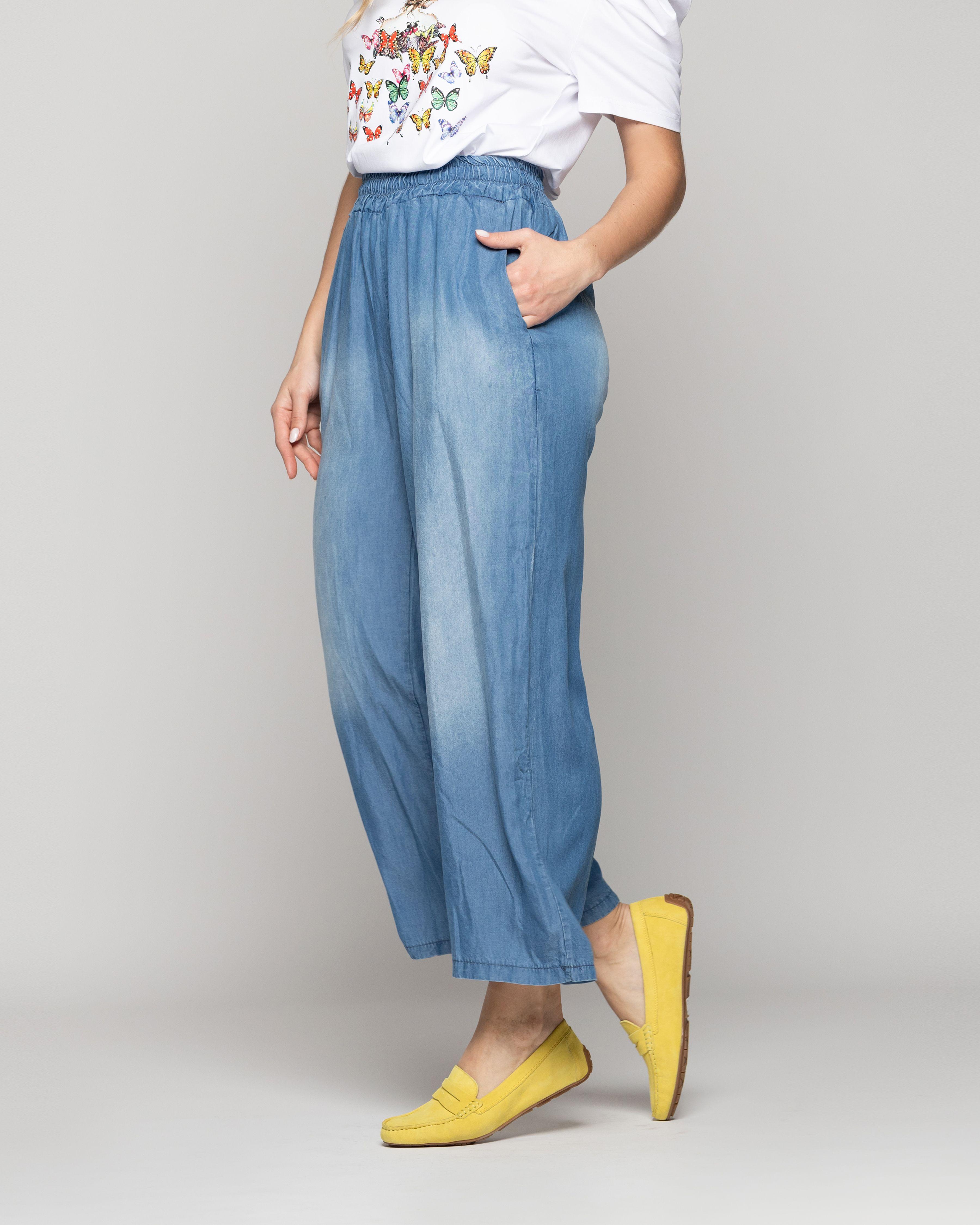Pantalón Mujer Penelope Denim Holgado Azul Lineatre-1