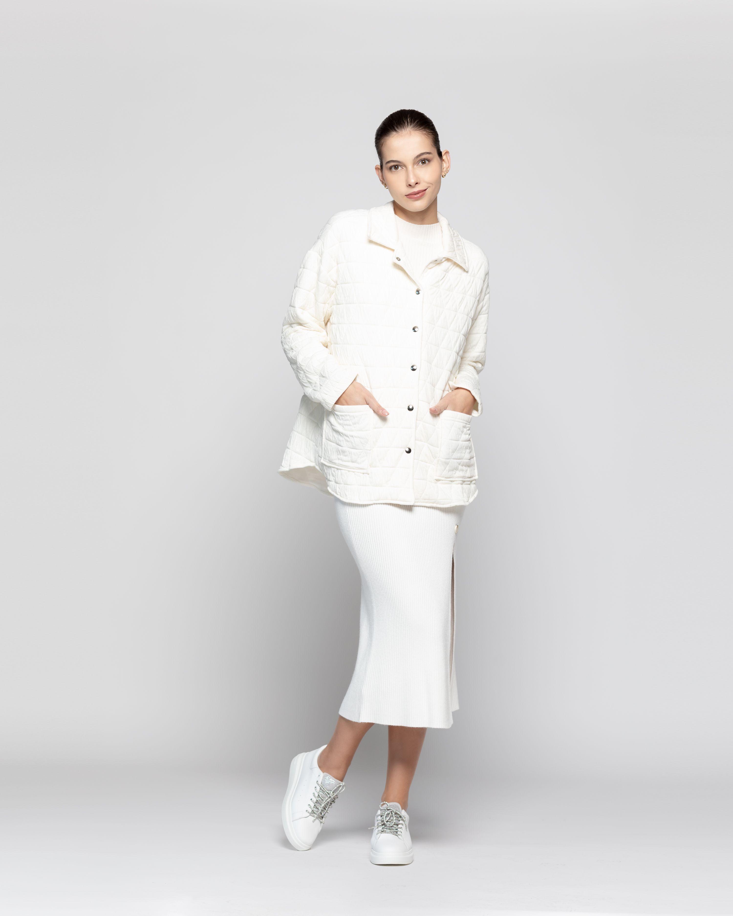 Chaqueta Mujer Marcela Blanco Lineatre-1