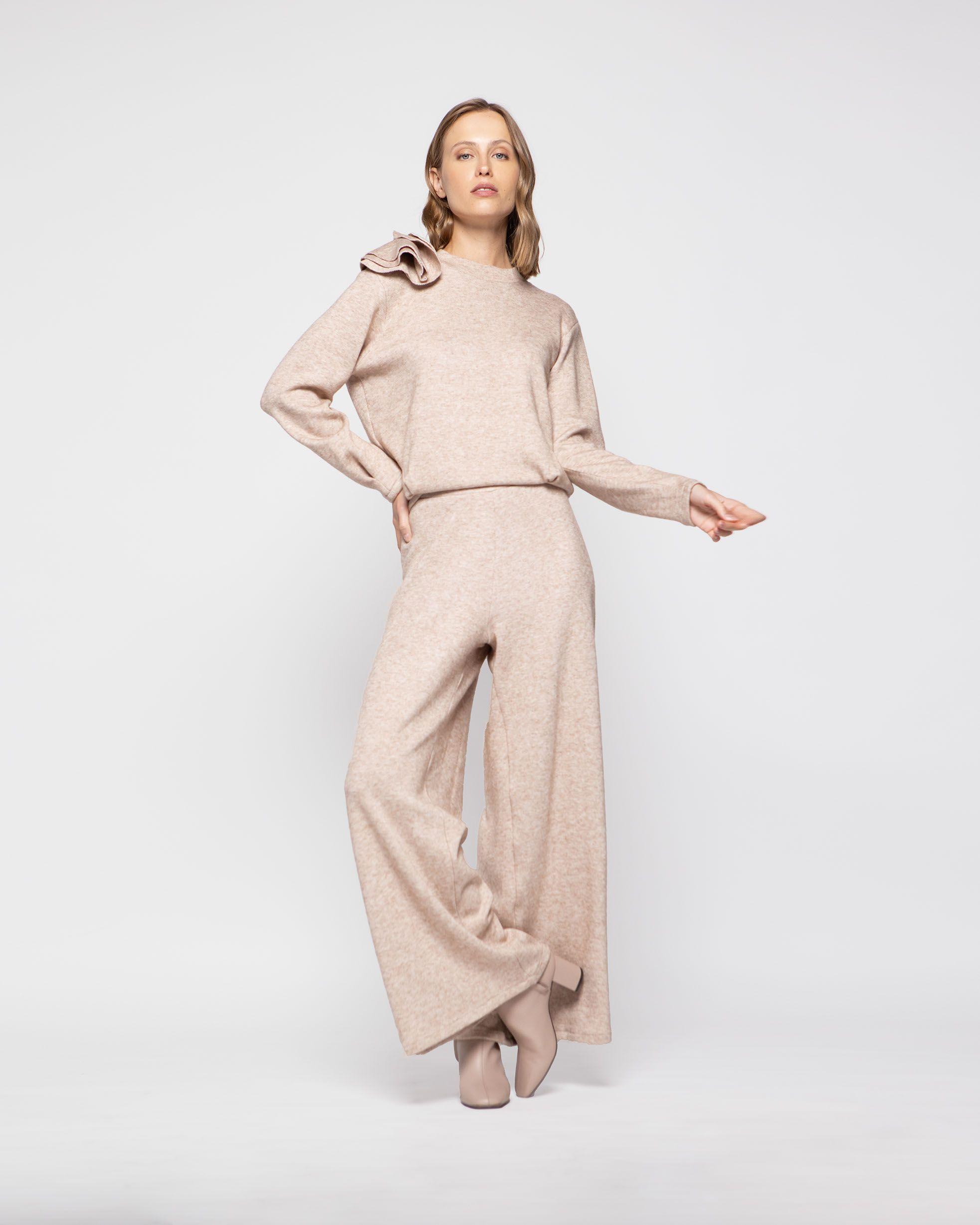 Sweater Mujer Cala Beige Ludovica-0