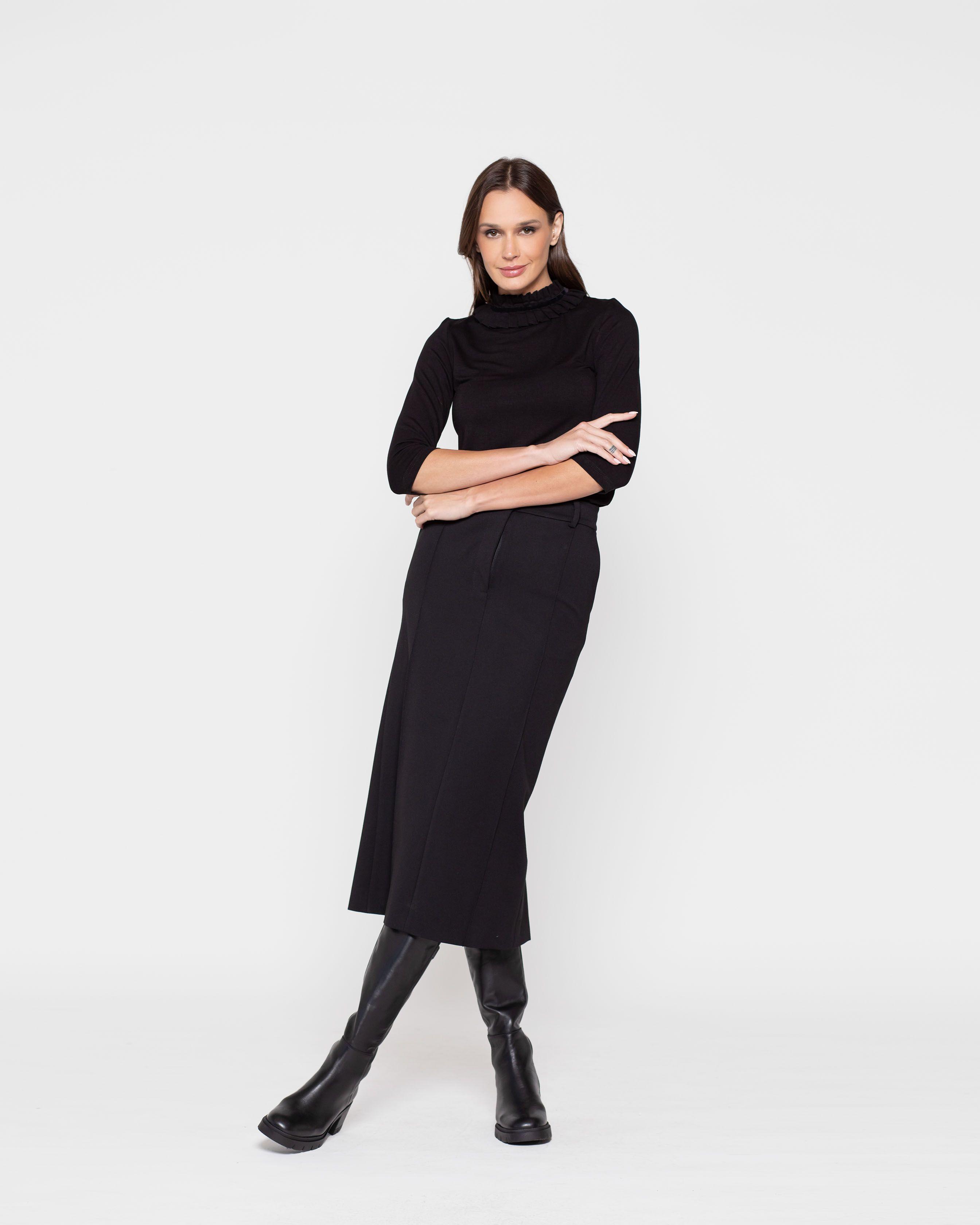 Polera Mujer Begoña Negro Ludovica-1