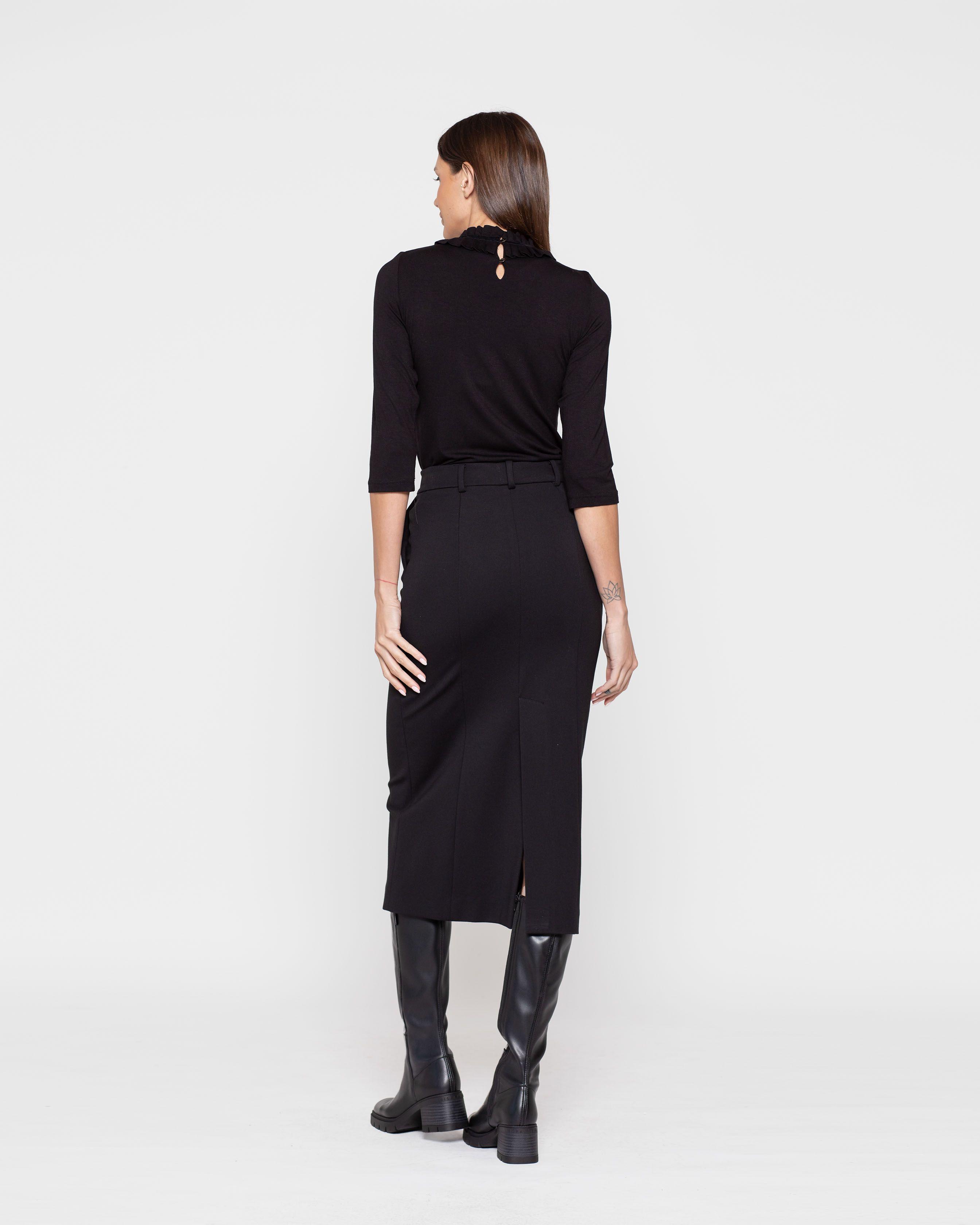 Polera Mujer Begoña Negro Ludovica-2