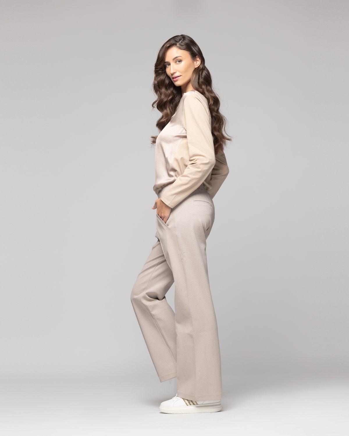 Pantalón Mujer Genoveva Beige Lineatre-2