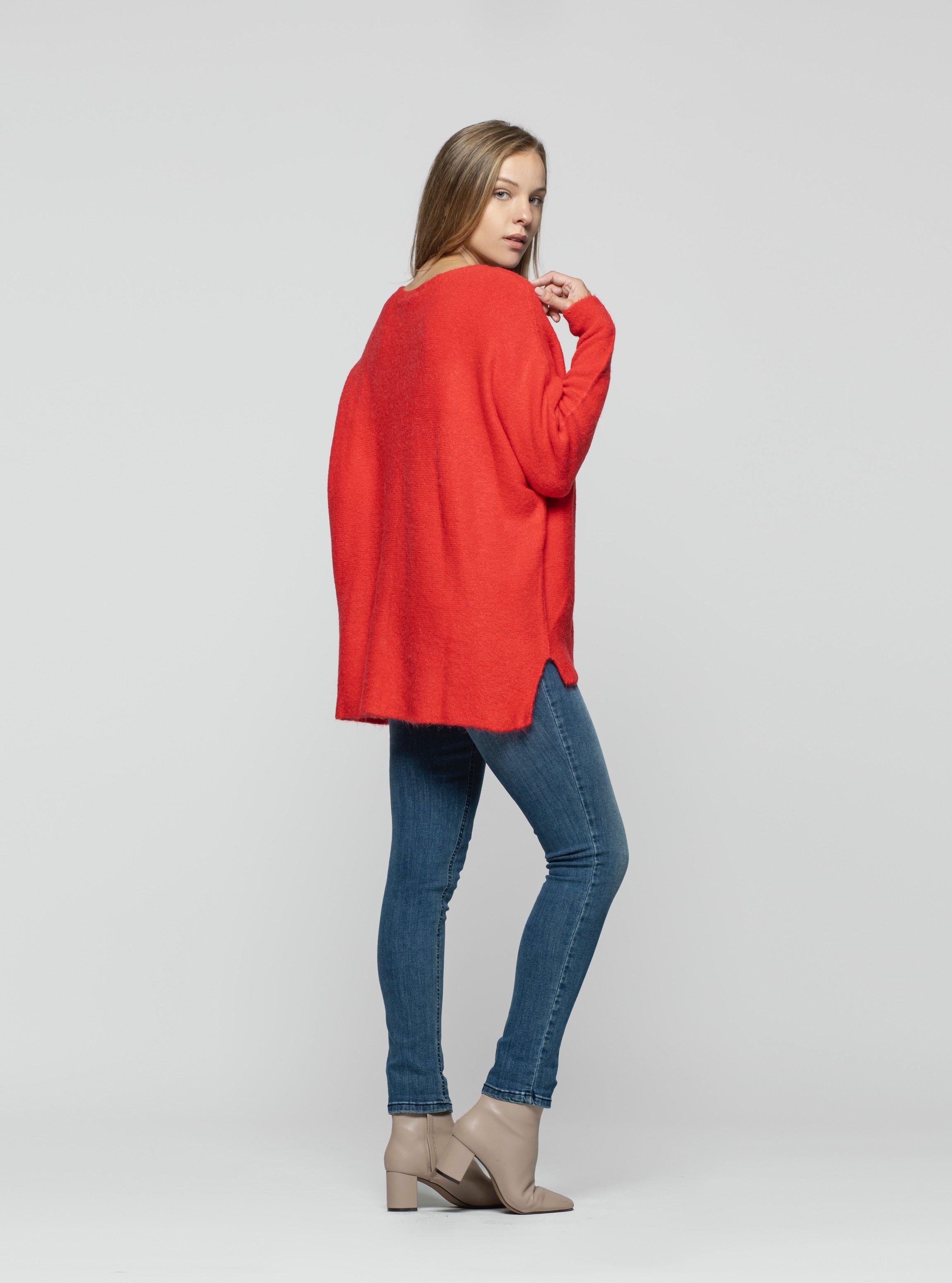 Sweater Mujer Ronja Rojo Lineatre-2