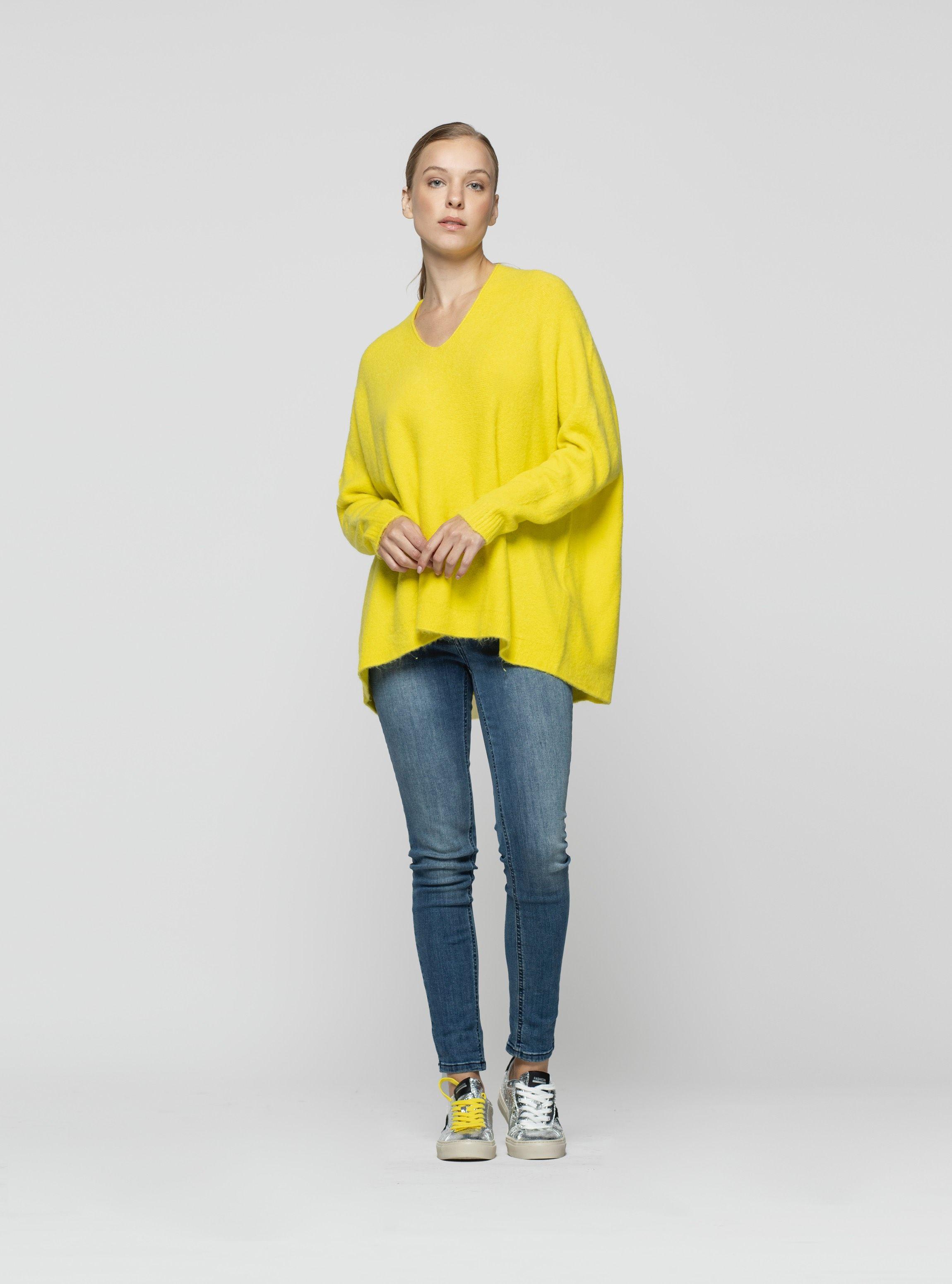 Sweater Mujer Nerys Amarillo Lineatre-2