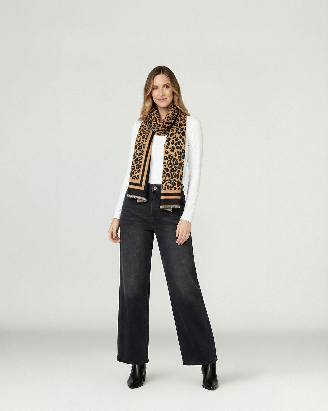 Echarpe Mujer Agustina Camel Lineatre-2