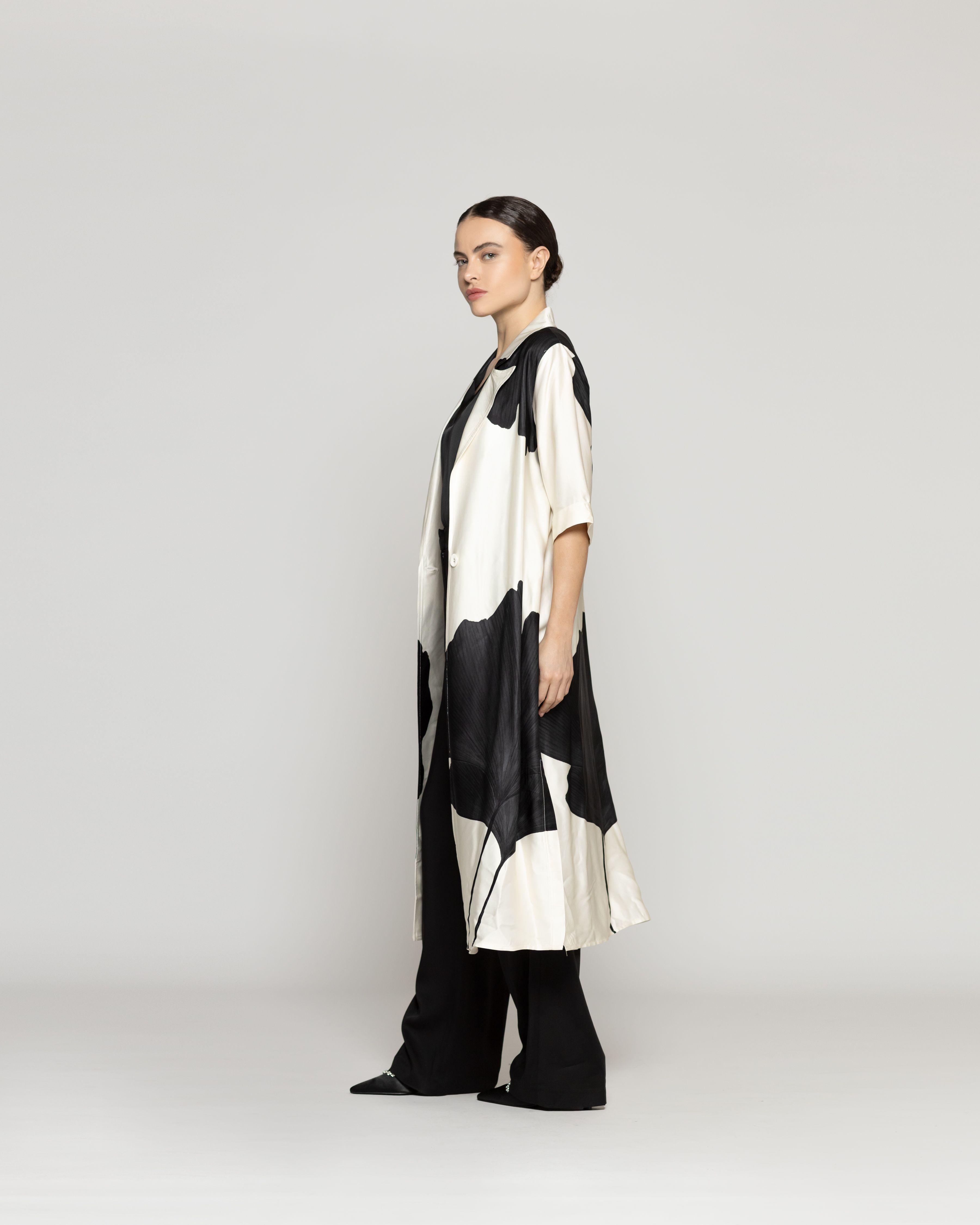 Spolverino Mujer Dalia Estampado Floral Maxi Lineatre-1