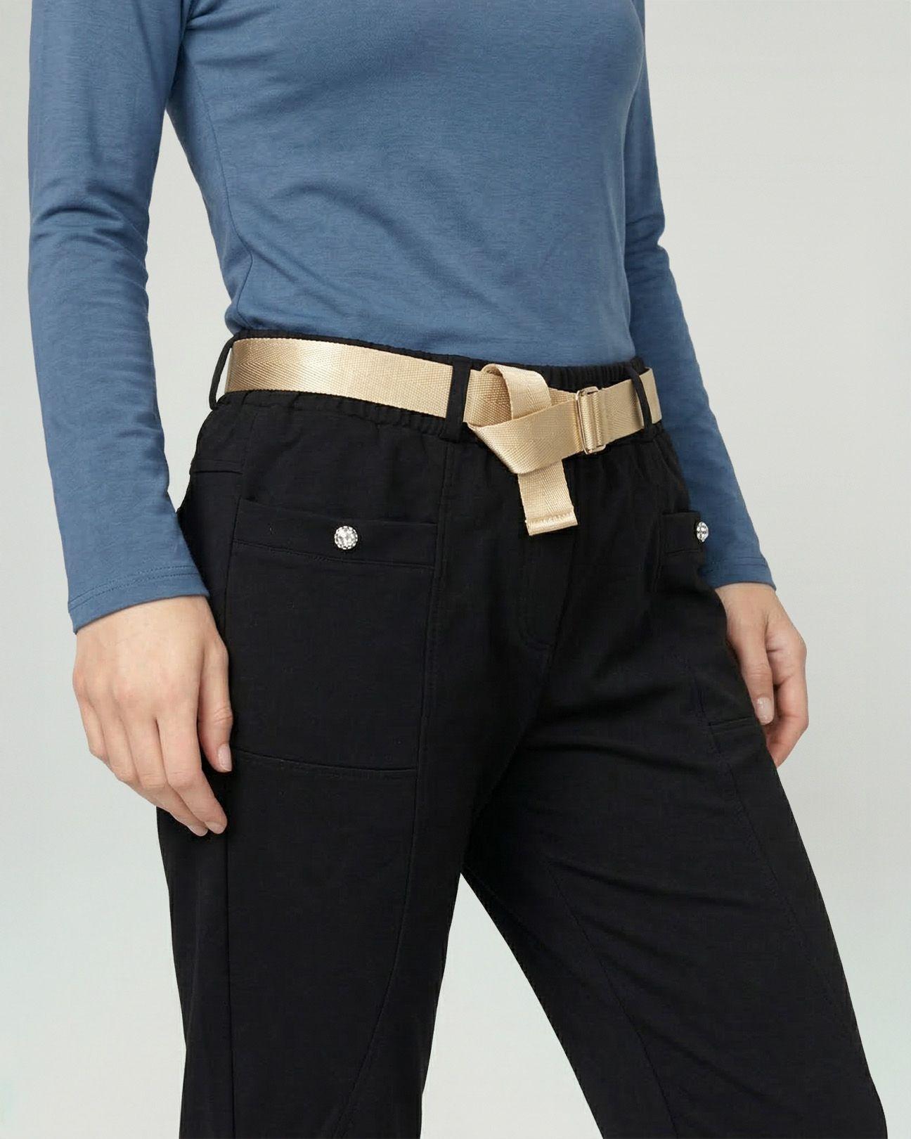 Pantalon Mujer Ada Regular Negro Lineatre-2