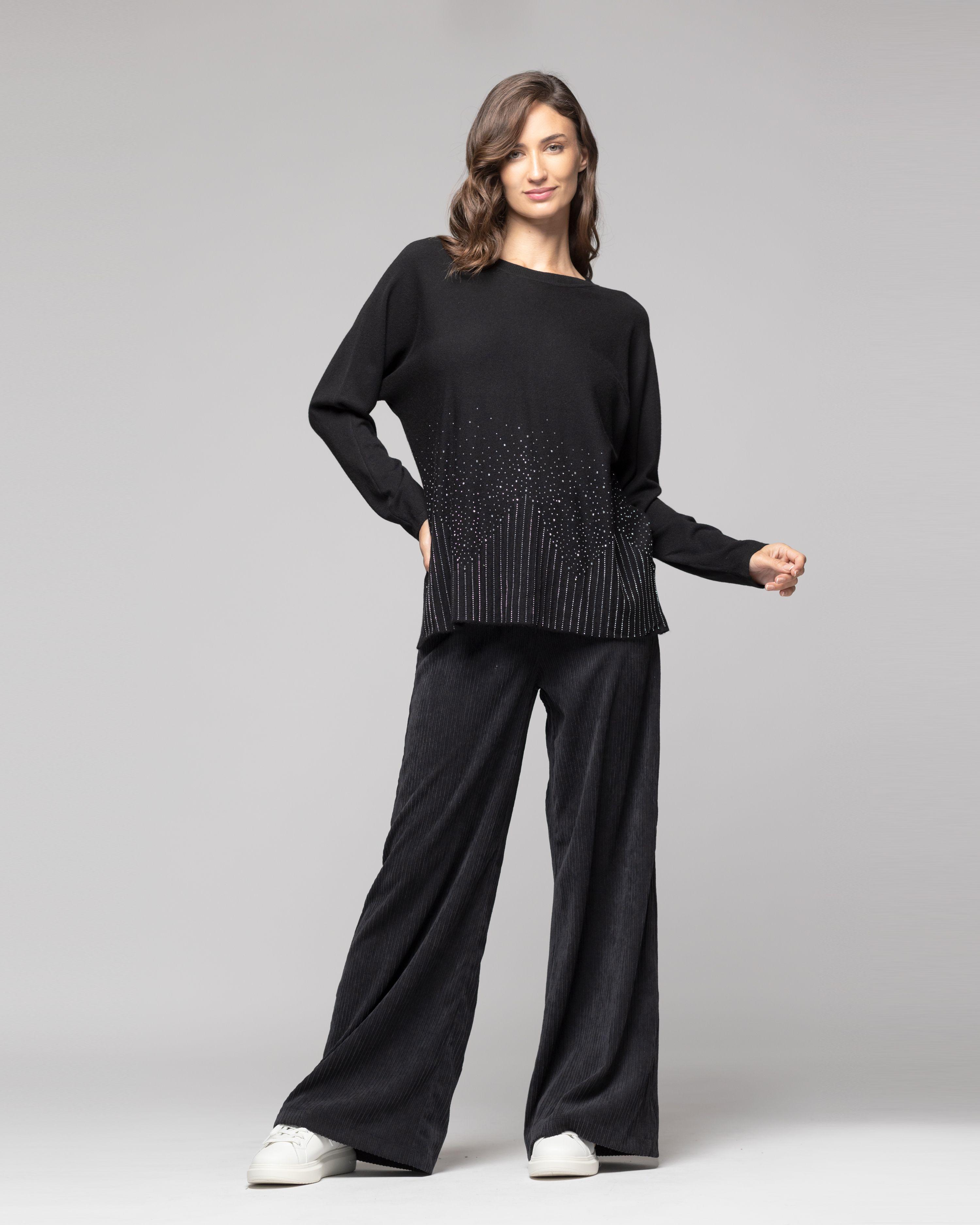 Sweater Mujer Victoria Negro Lineatre-0