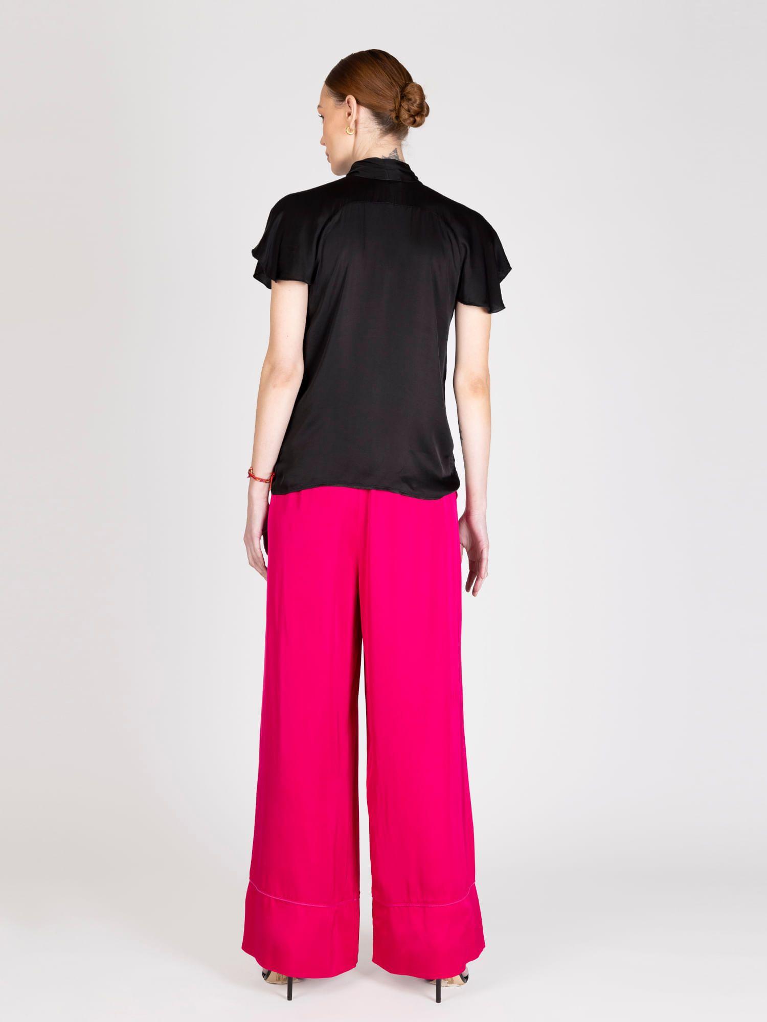 Pantalon palazzo fucsia lineatre-2