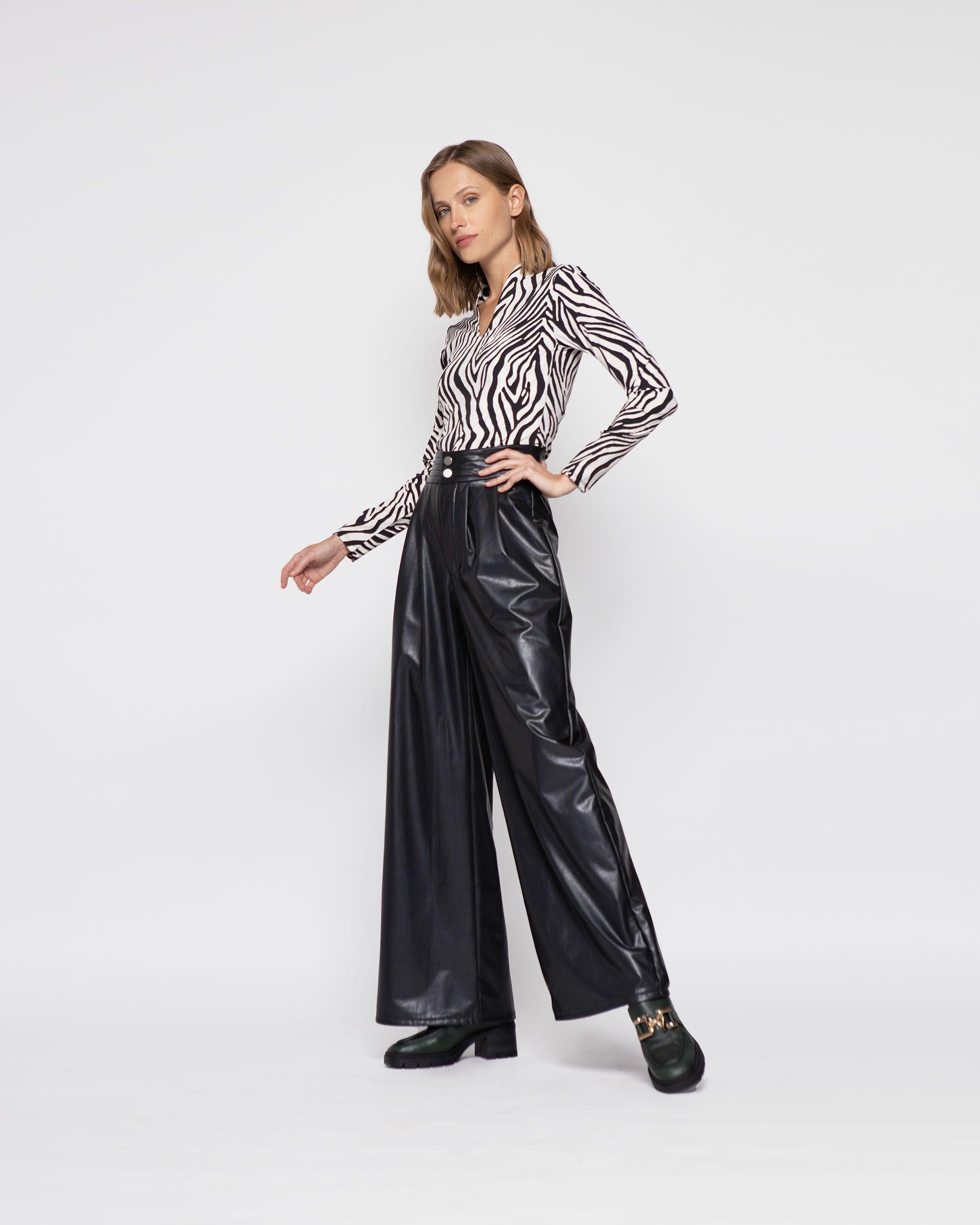 Pantalon Mujer Jazmin Negro Ludovica-1