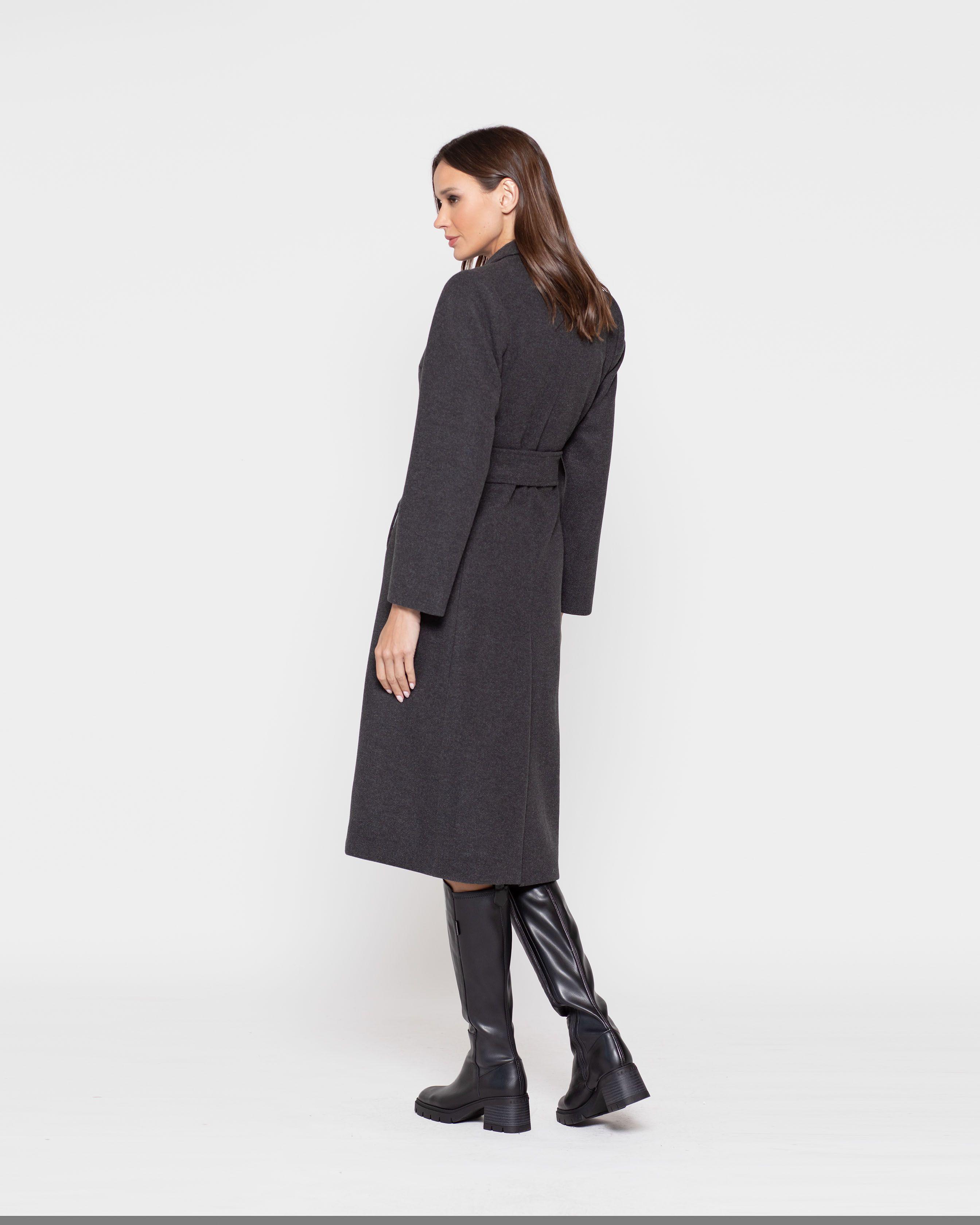 Abrigo Mujer Amapola Gris Oscuro Ludovica-2