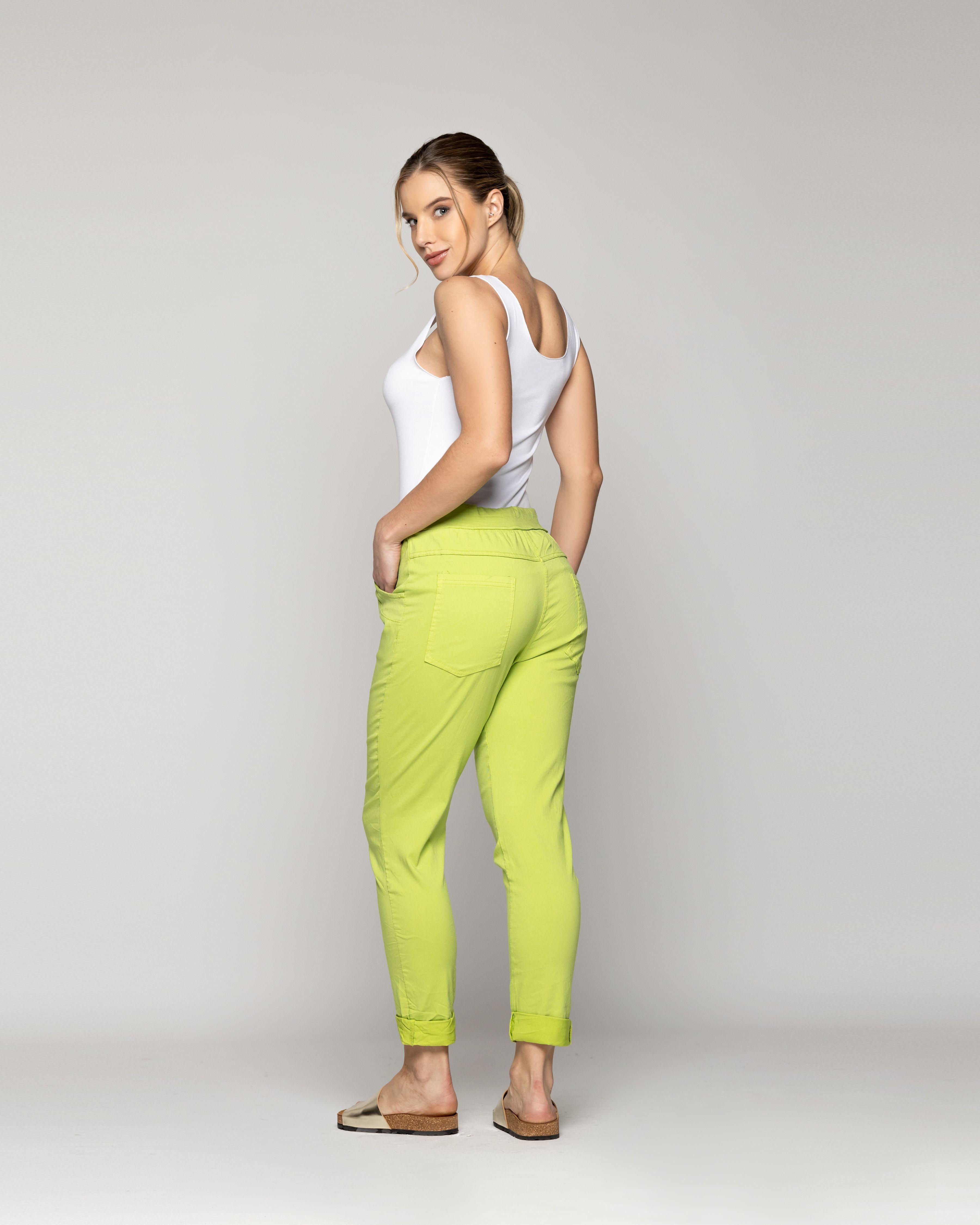 Pantalón Mujer Jogger Priscila Cintura Elasticada Verde Pistacho Lineatre-3