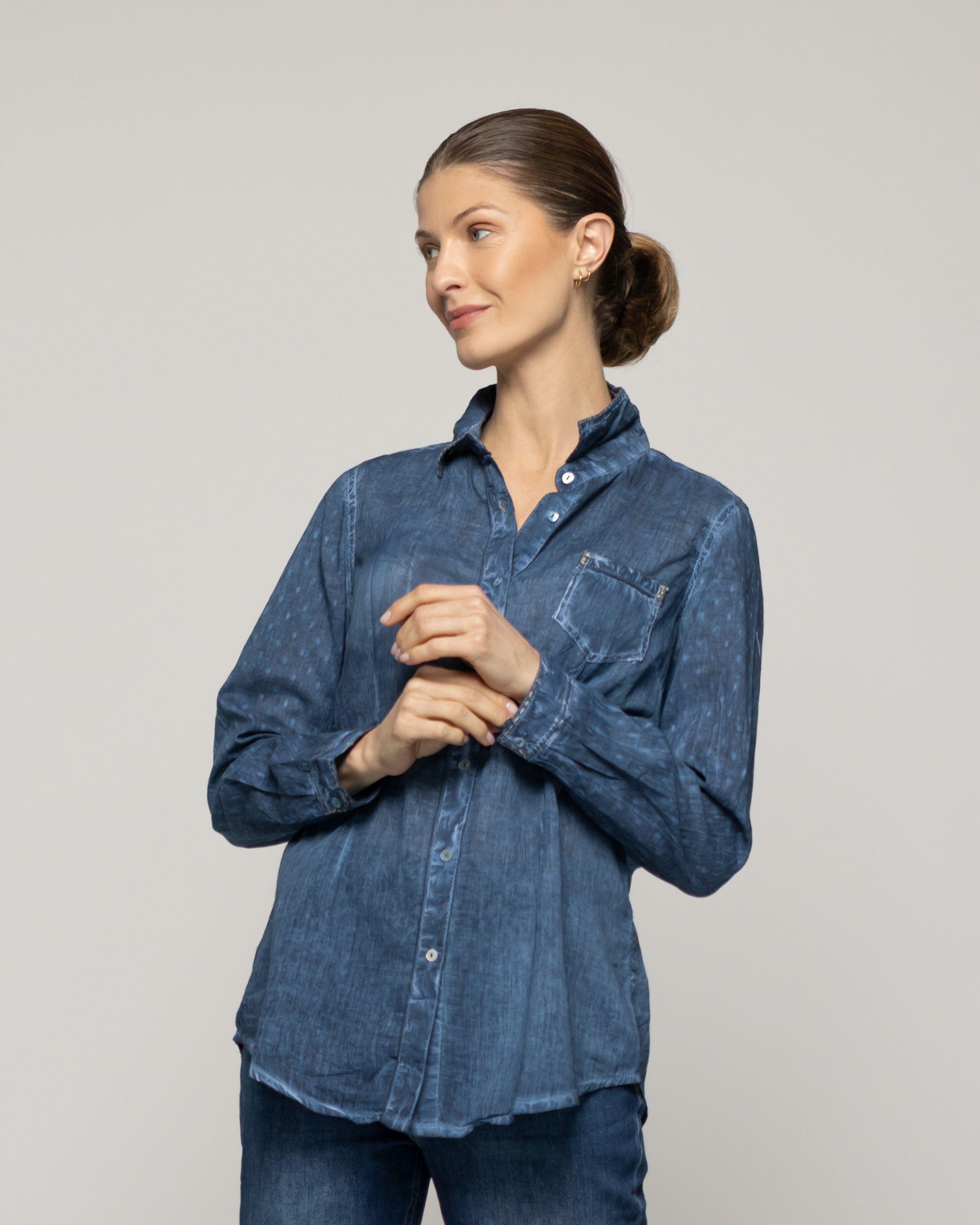 Blusa Mujer Brisela Camisera Azul Lineatre-0