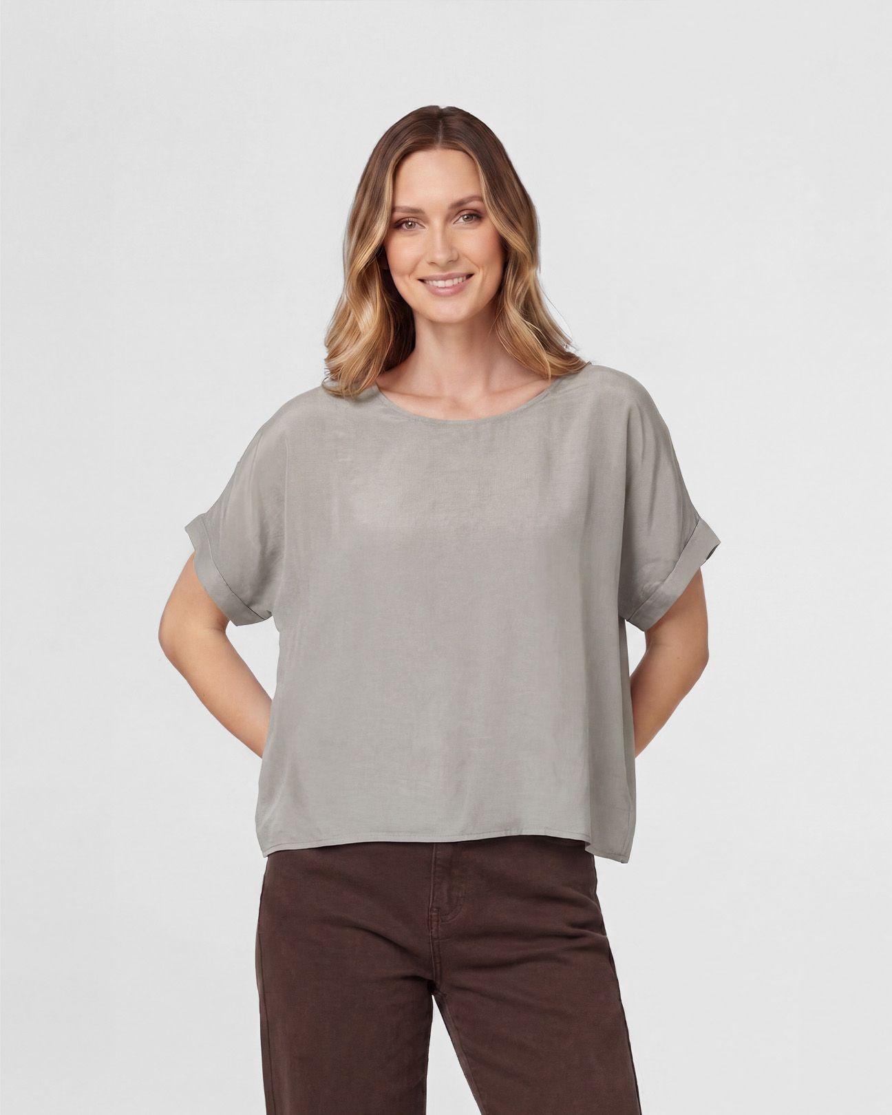 Blusa Mujer Relaxed fit Fango Lineatre-0