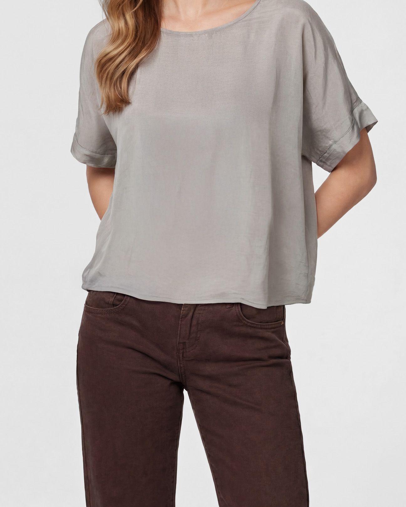 Blusa Mujer Relaxed fit Fango Lineatre-2