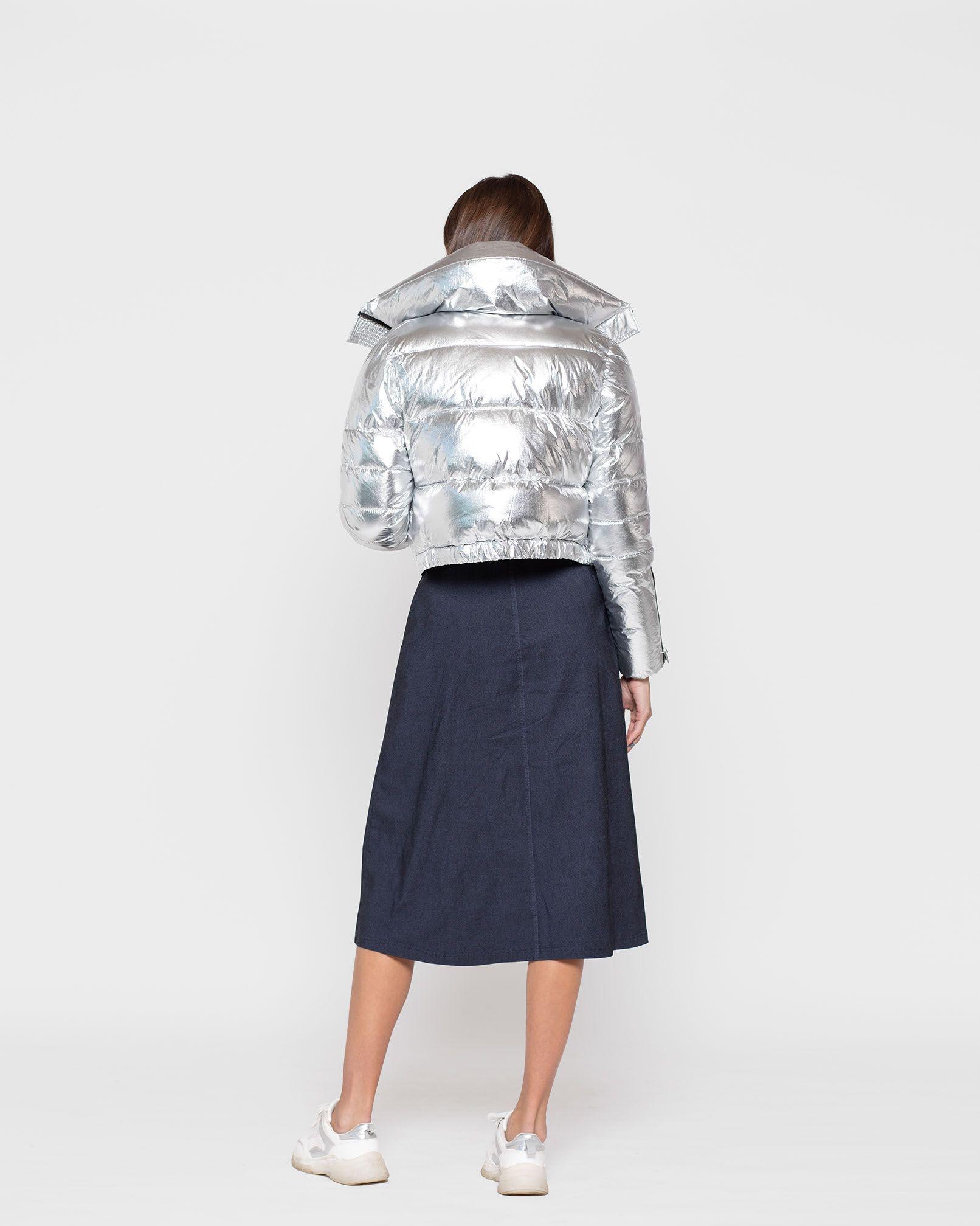 Parka Mujer Fresia Plateado Ludovica-2