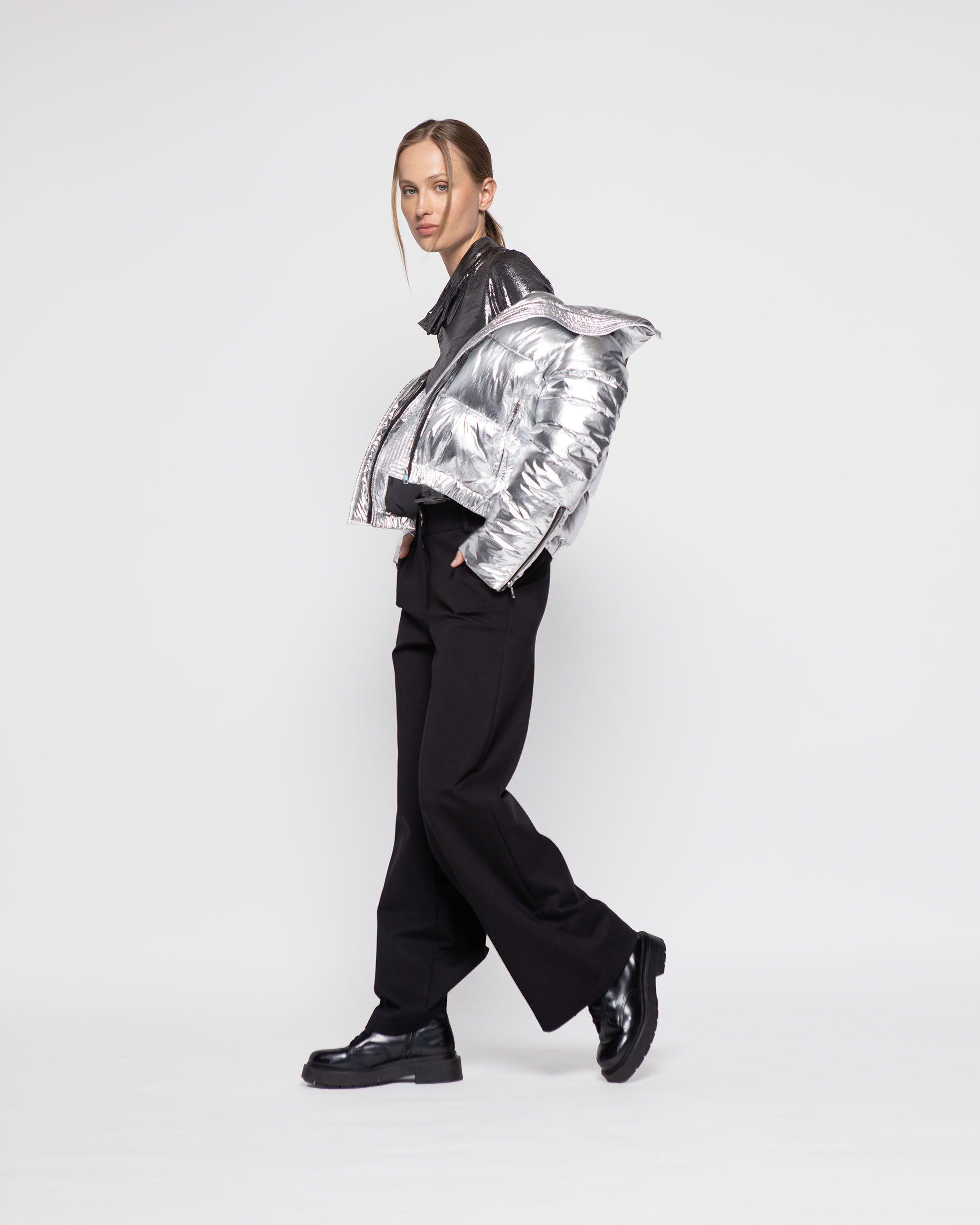Parka Mujer Fresia Plateado Ludovica-4