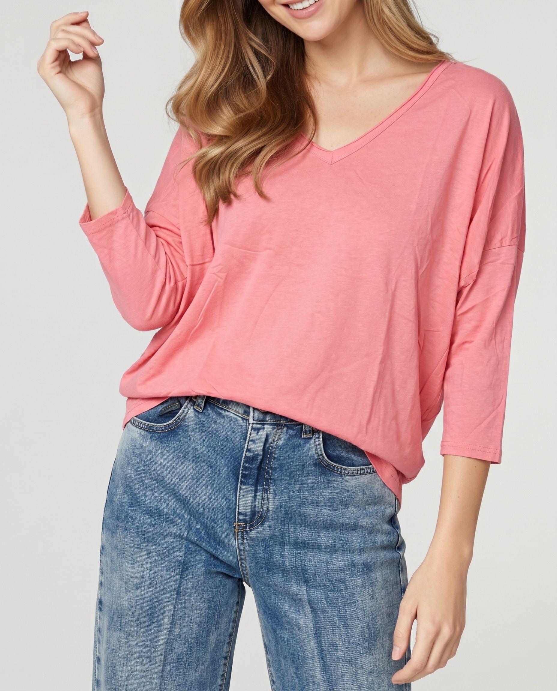 Polera Mujer Adriana Coral Lineatré-1