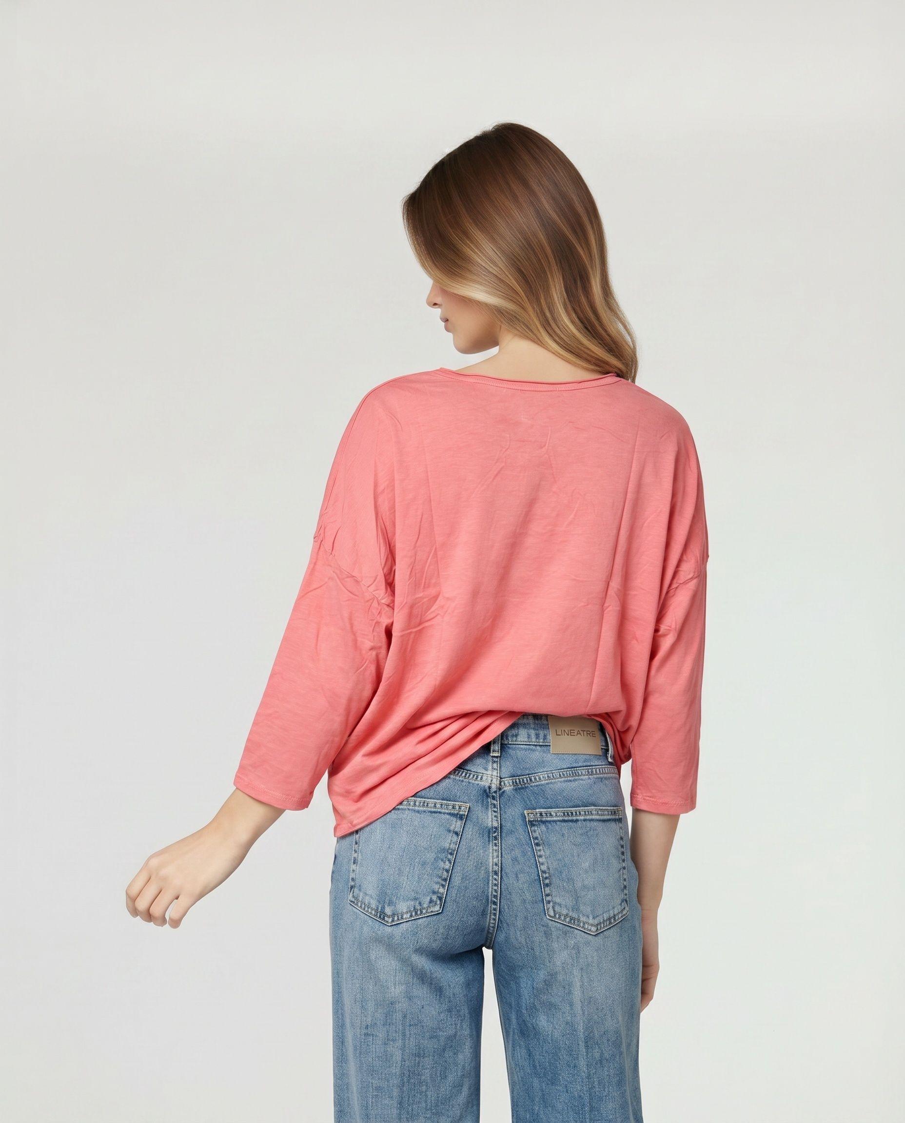 Polera Mujer Adriana Coral Lineatré-2
