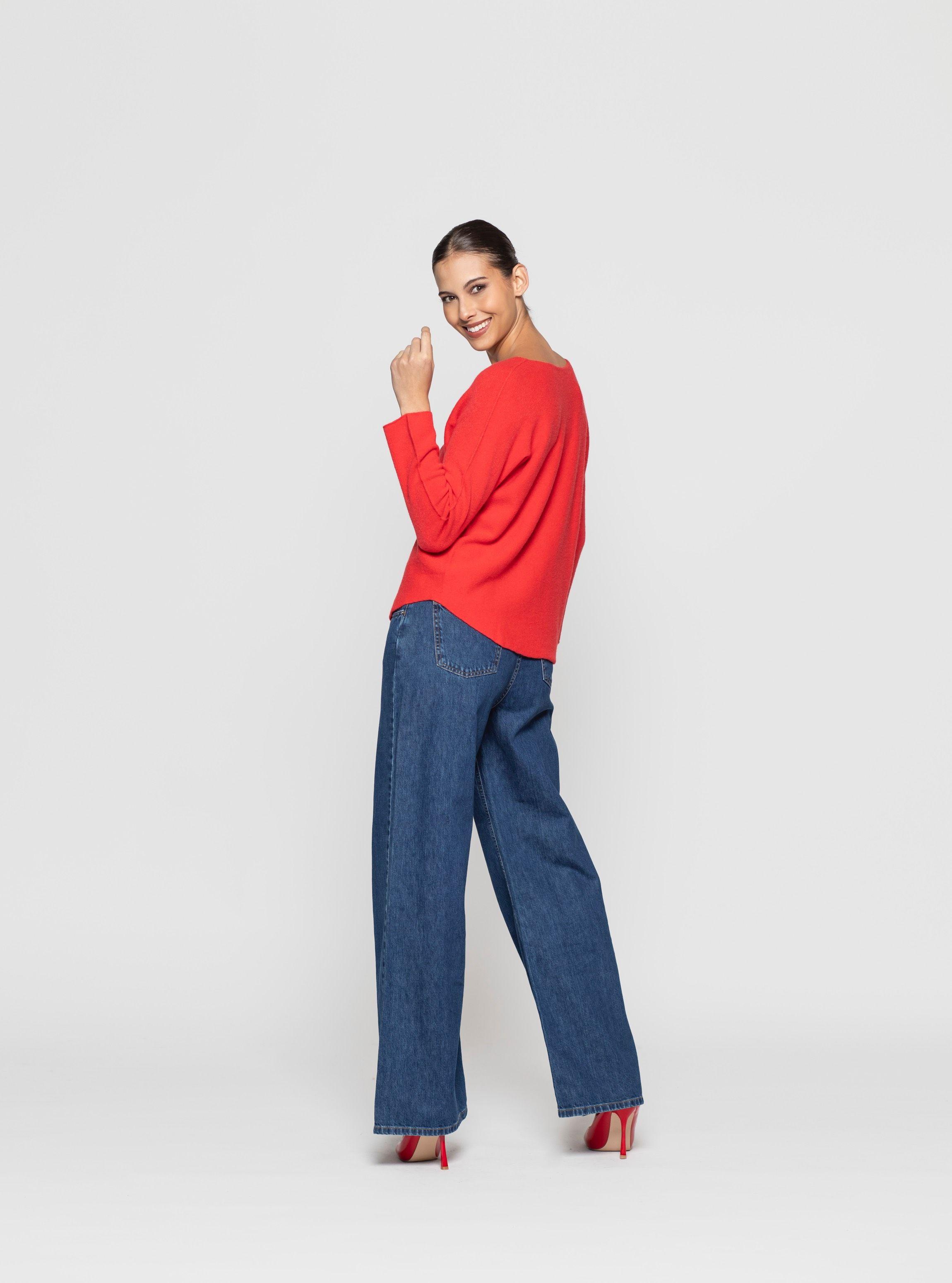 Sweater Mujer Corina Rojo Lineatre-6