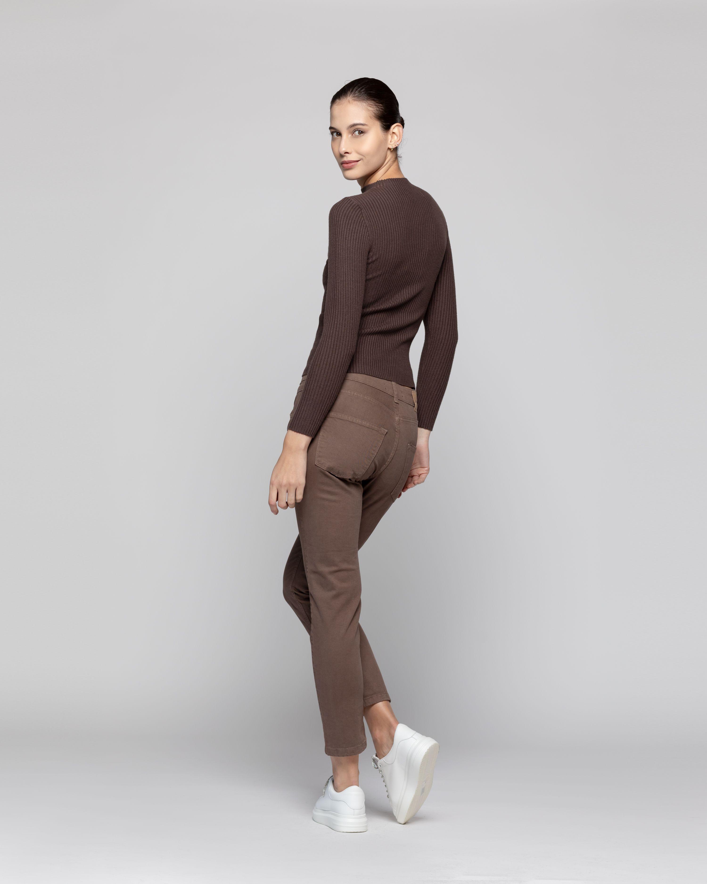 Sweater Mujer Priya Café Lineatre-2