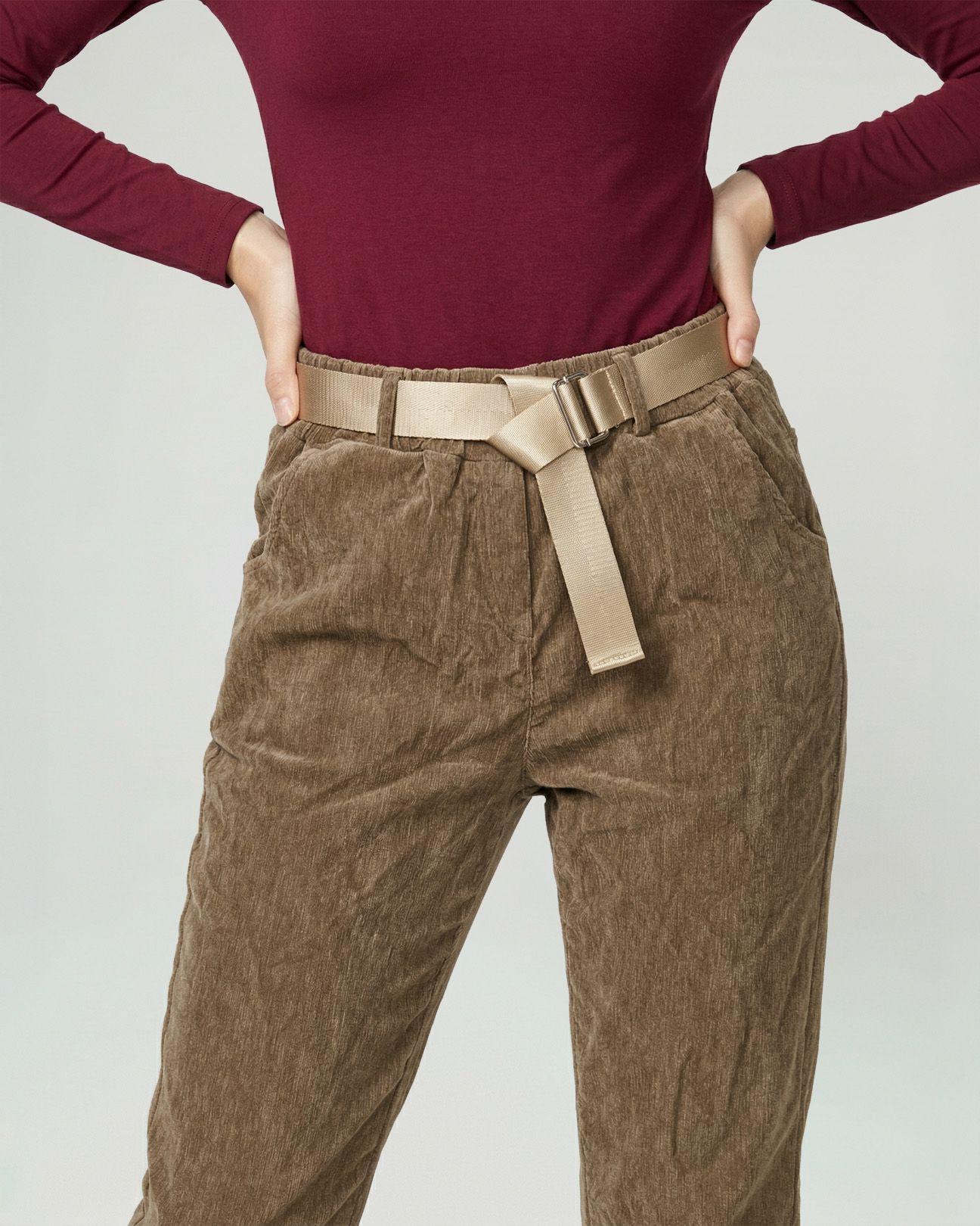 Pantalon Mujer Isabella Regular Camel Lineatre-2