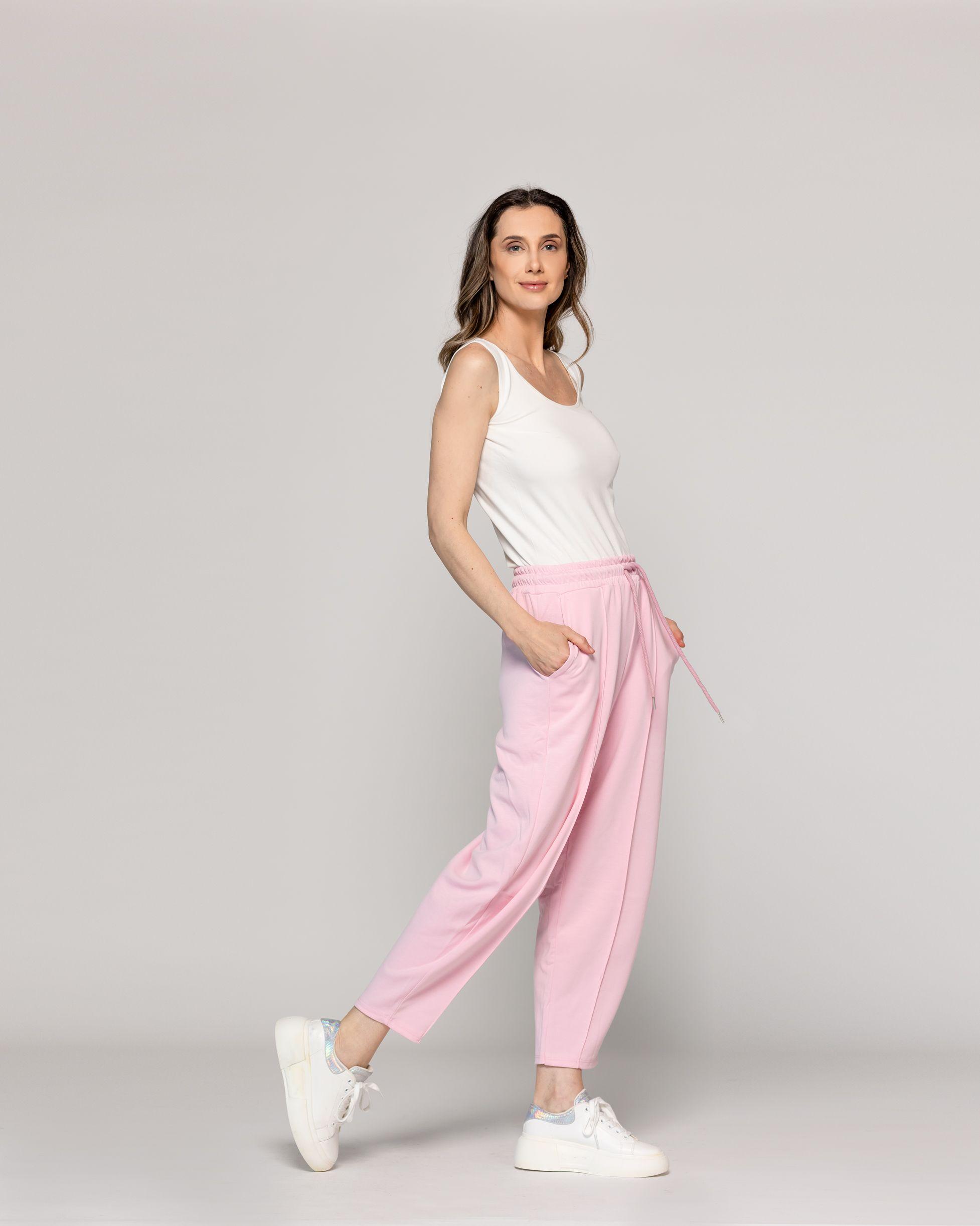 Pantalón Mujer Plácida Jogger Calce Relajado Cintura Elasticada Rosa Lineatre-4