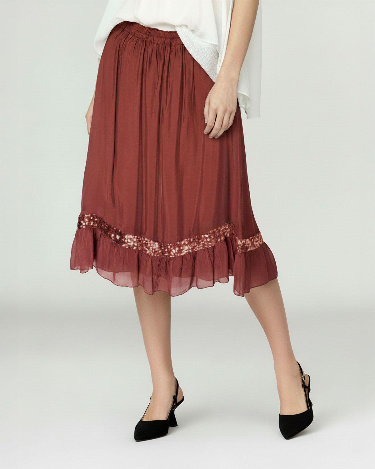 Falda Mujer Gemma Largo cierre Sin Rojo Lineatre-1