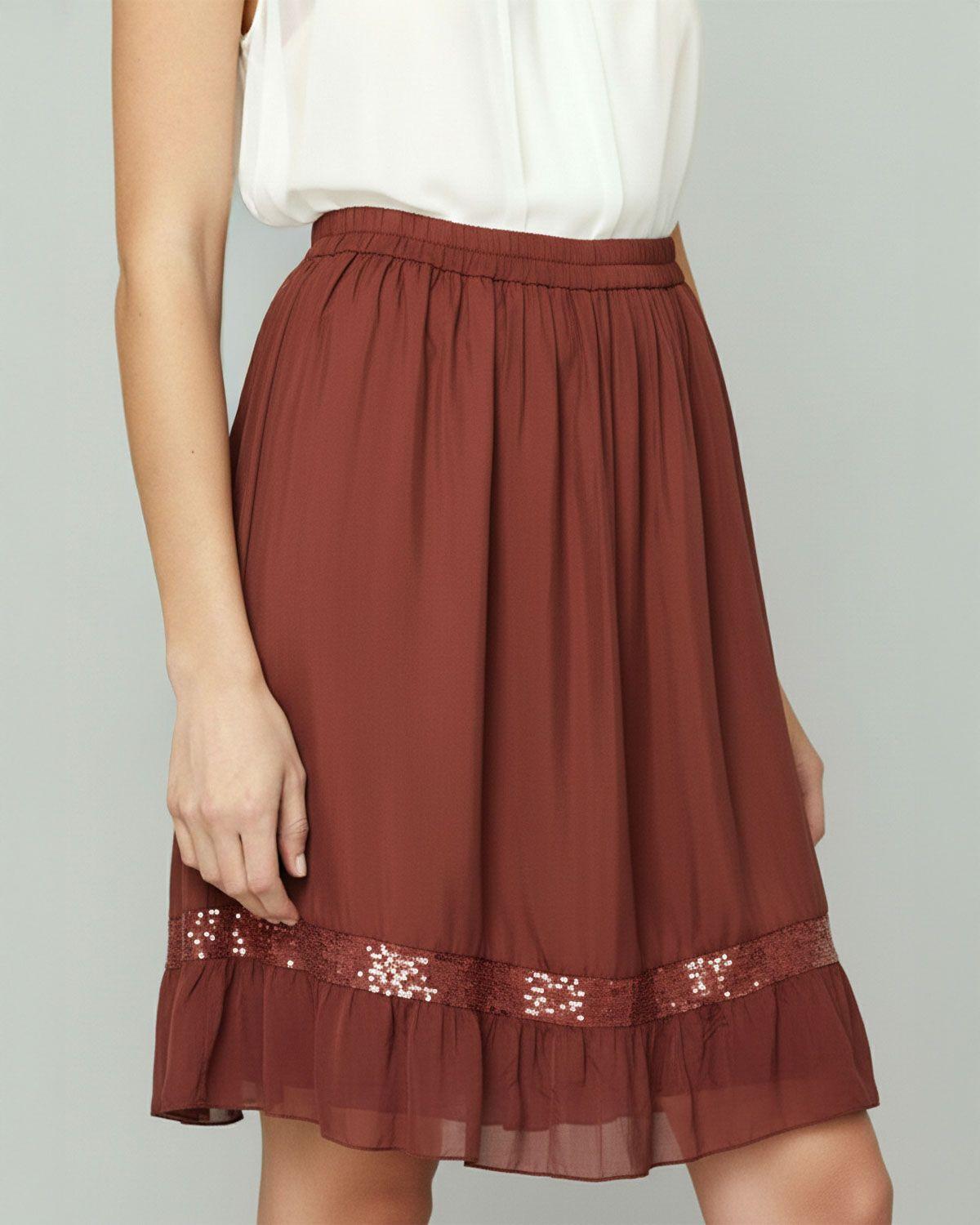 Falda Mujer Gemma Largo cierre Sin Rojo Lineatre-3