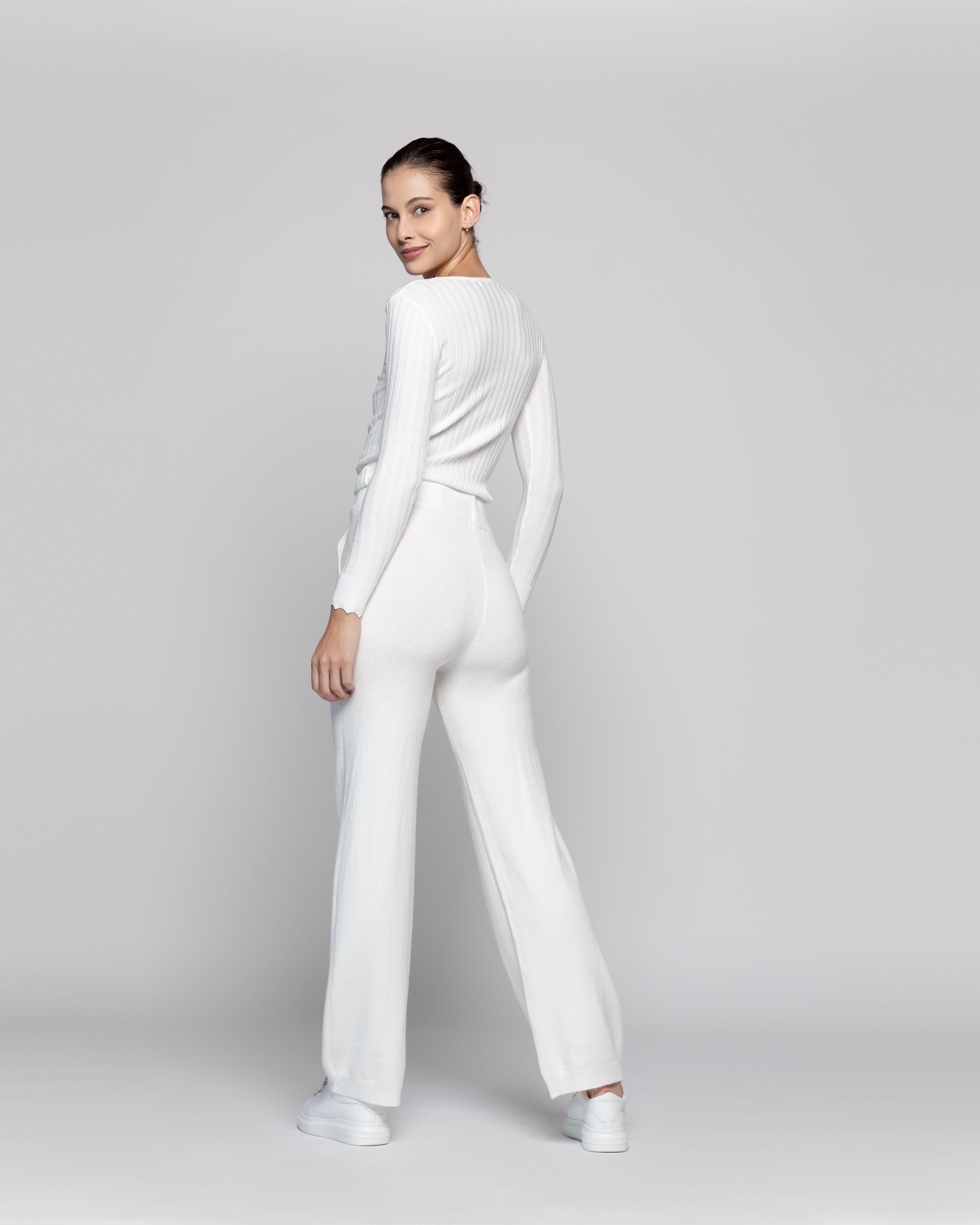 Pantalón Mujer Ainhoa Blanco Lineatre-1