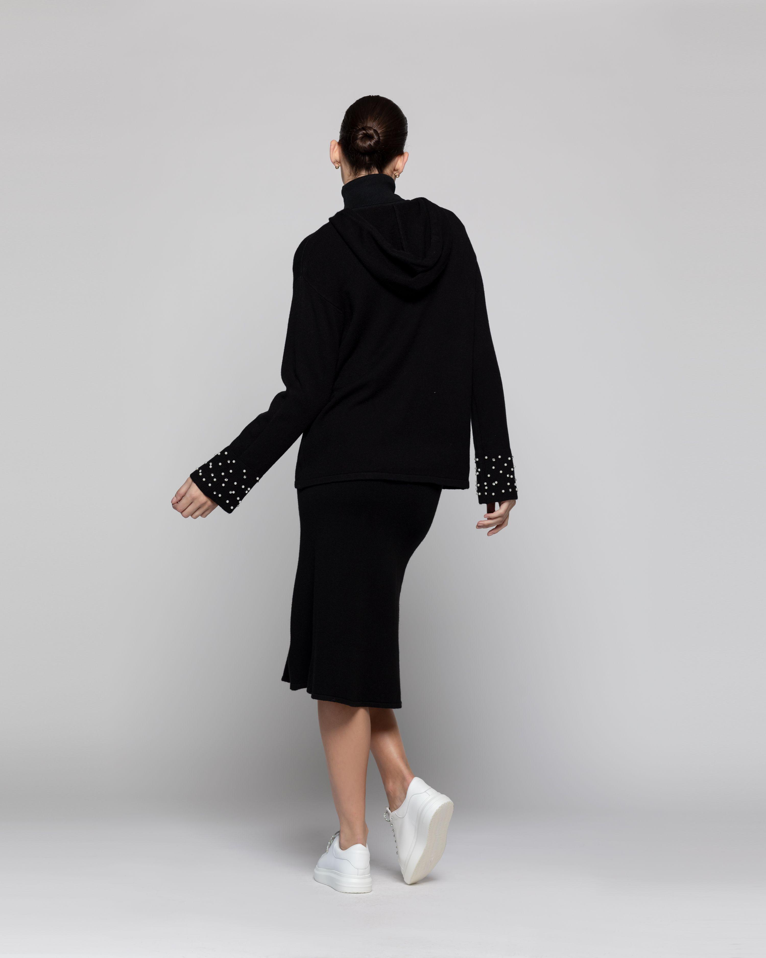 Sweater Mujer Rosalía Negro Lineatre-2