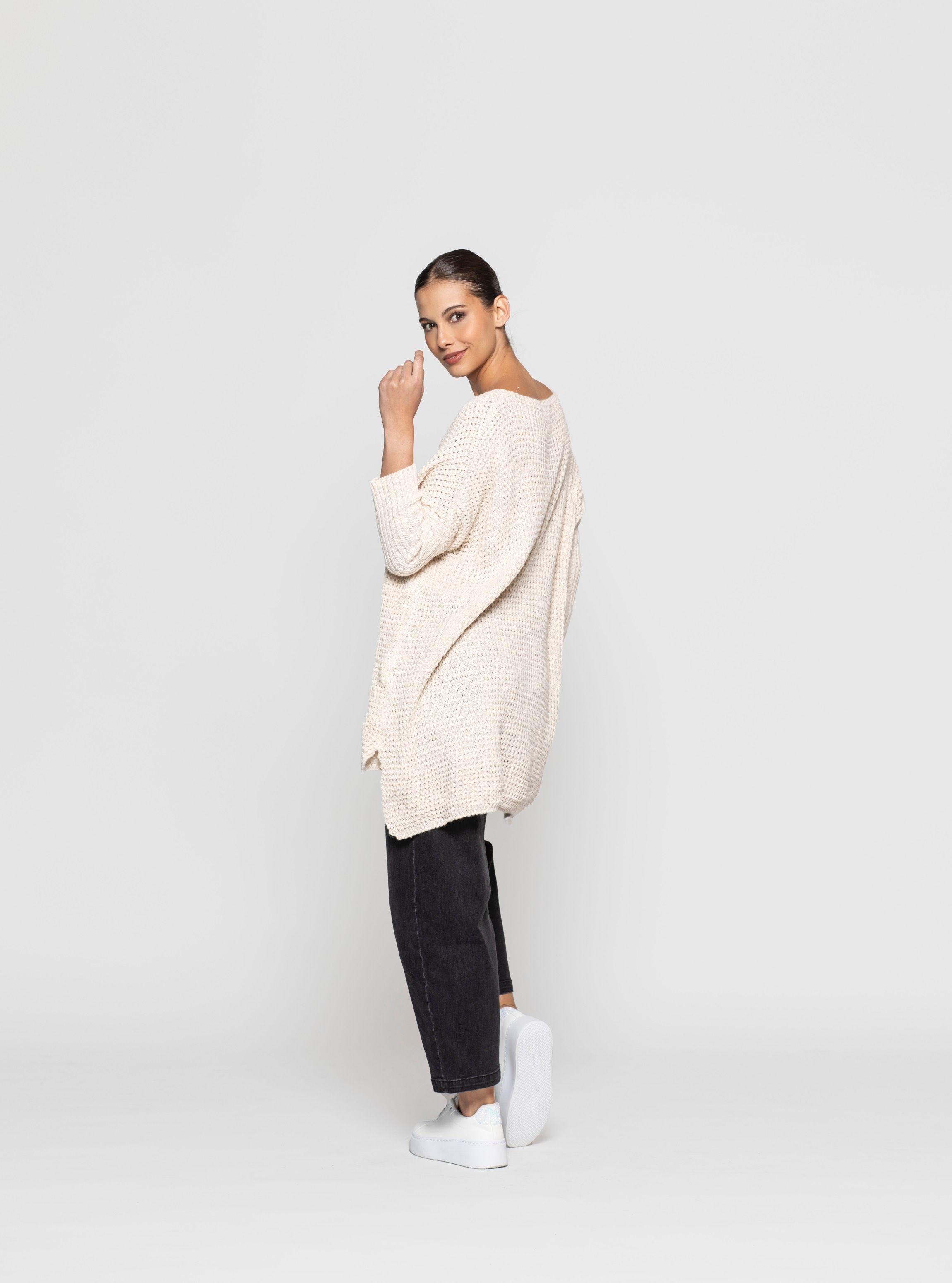 Sweater Mujer Malina Beige Lineatre-6