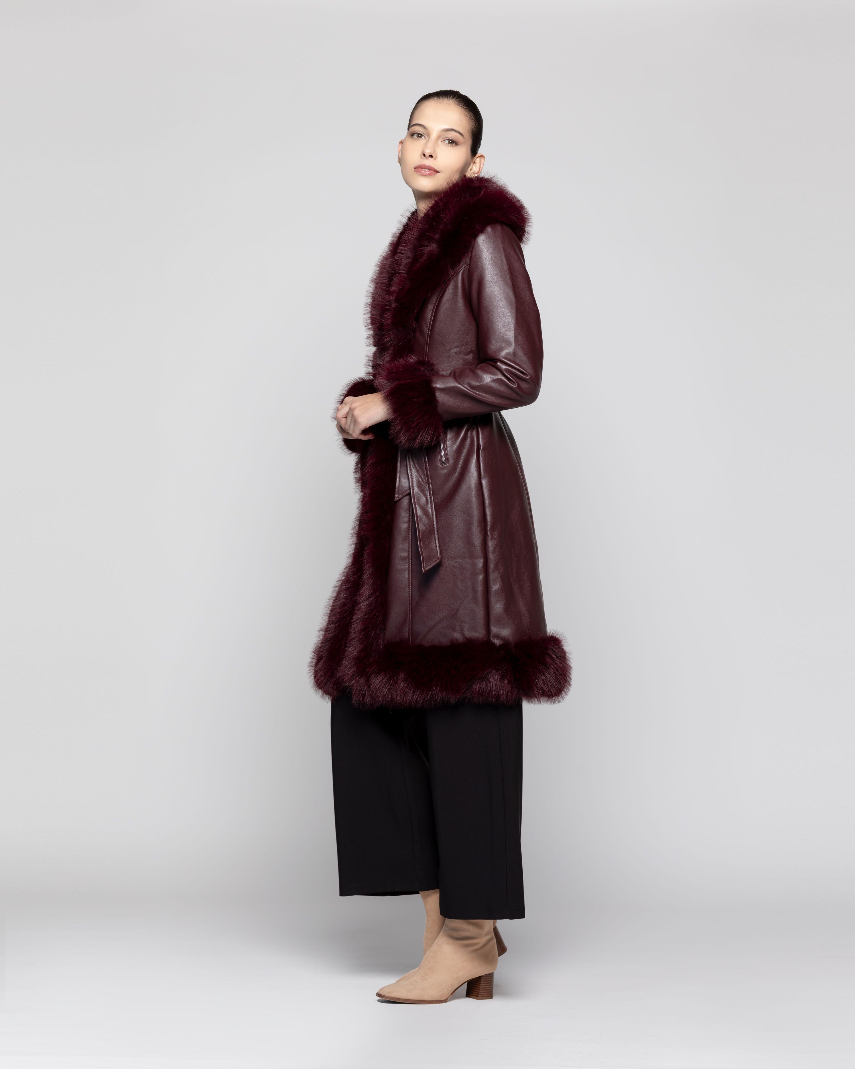 Chaqueta Mujer Aria Rojo oscuro Lineatre-1