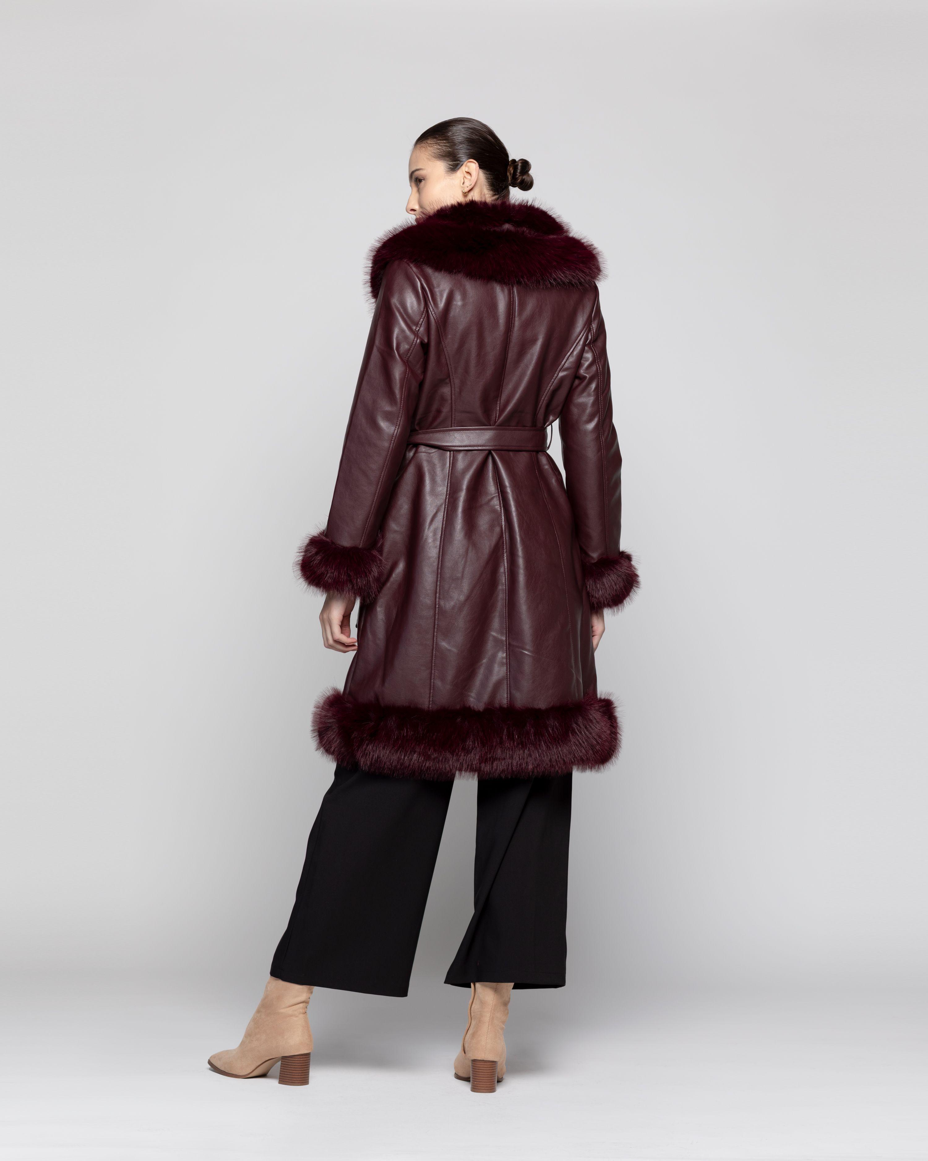 Chaqueta Mujer Aria Rojo oscuro Lineatre-2