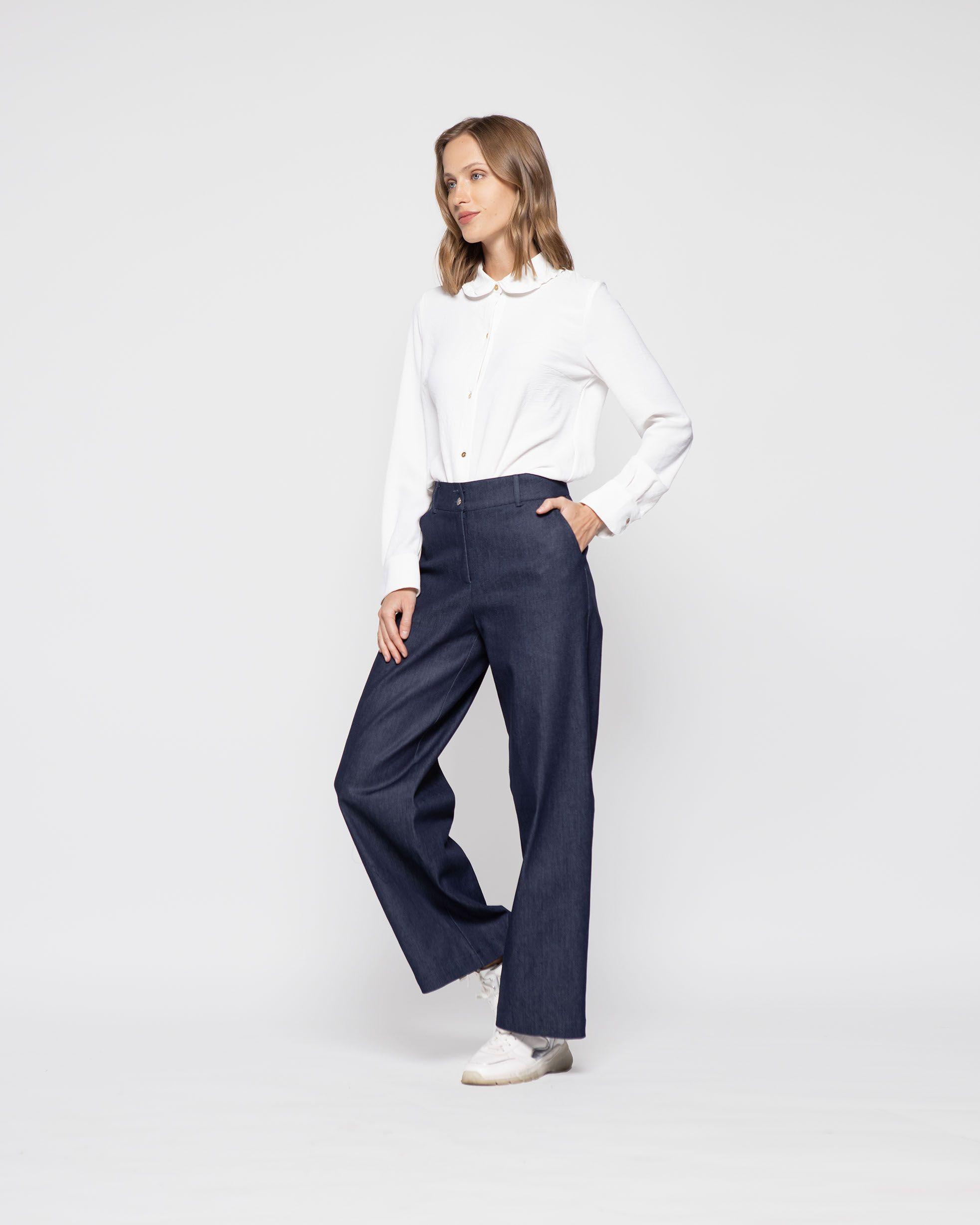 Pantalon Mujer Acacia Azul Ludovica-1