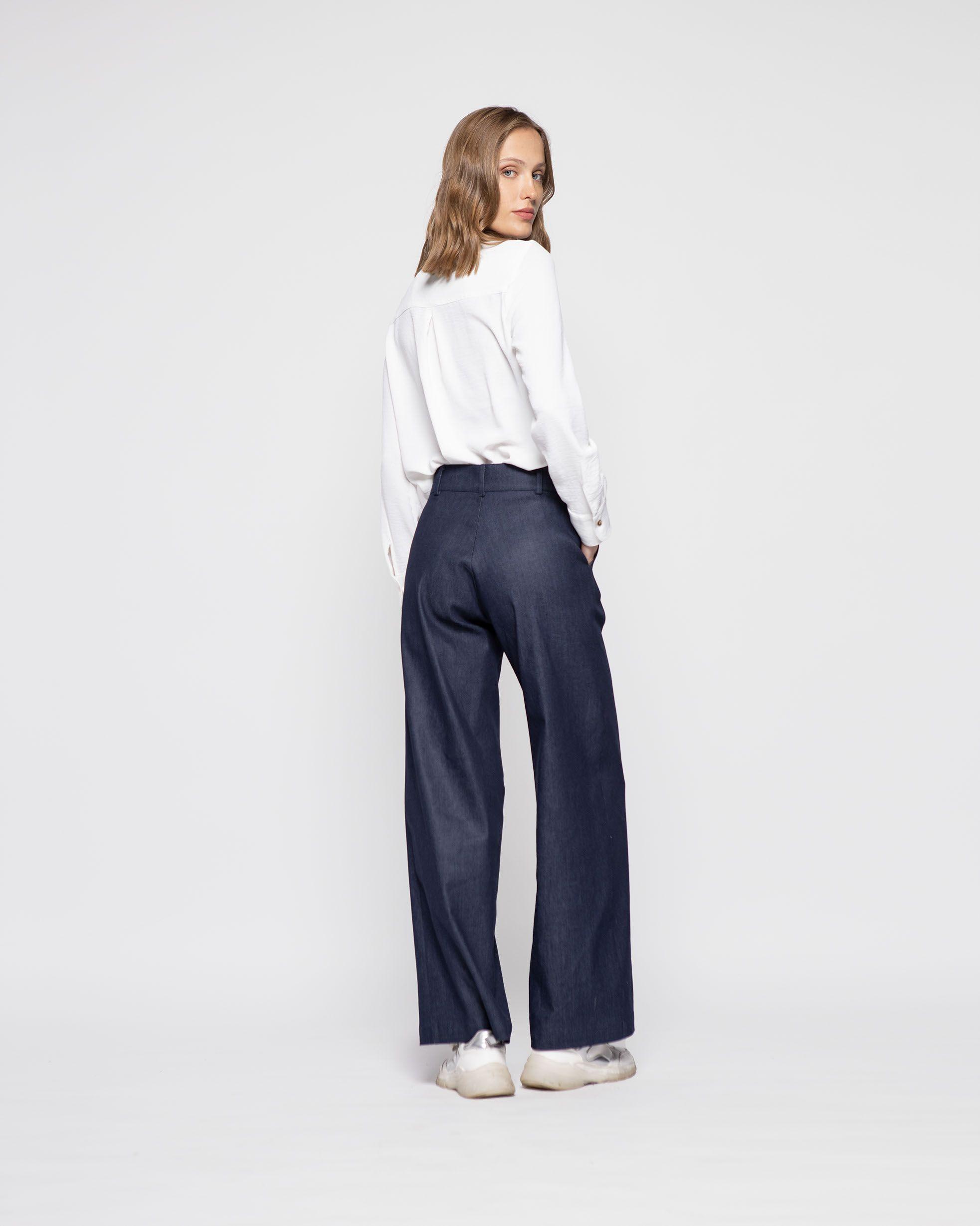 Pantalon Mujer Acacia Azul Ludovica-2