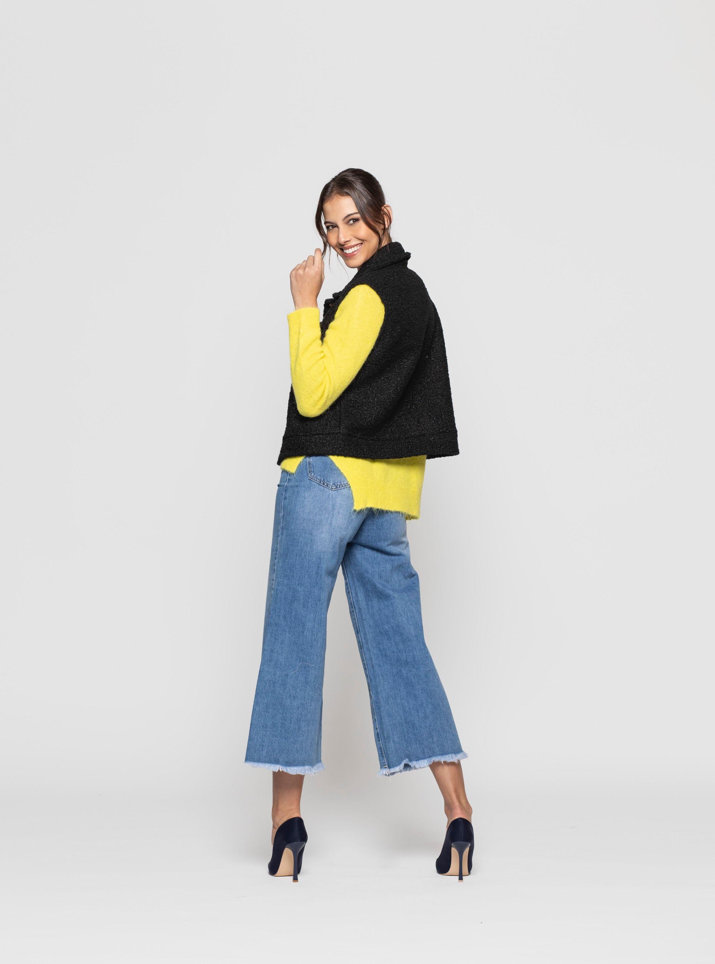 Gillet Mujer Maelis Negro Lineatre-0