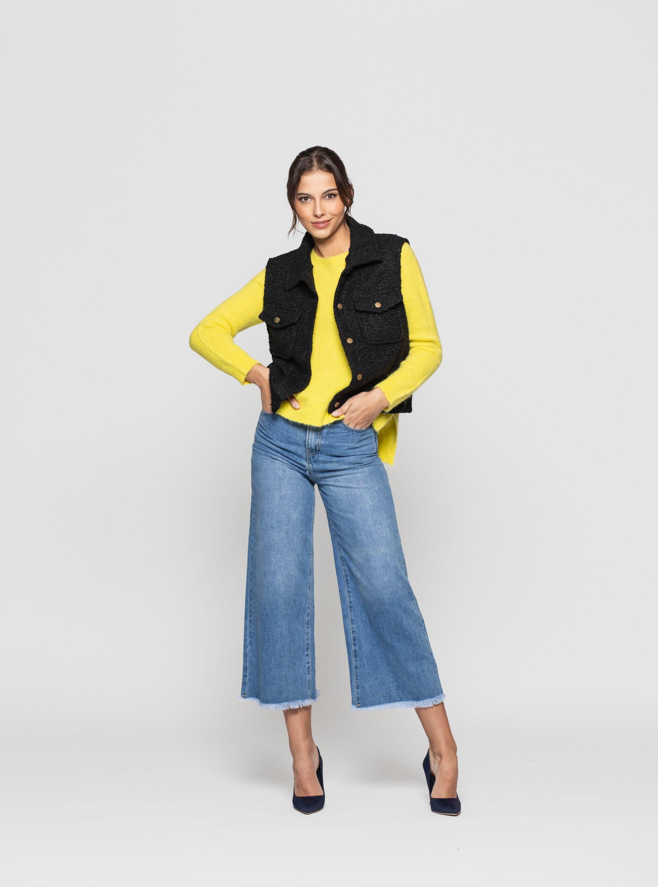 Gillet Mujer Maelis Negro Lineatre-1