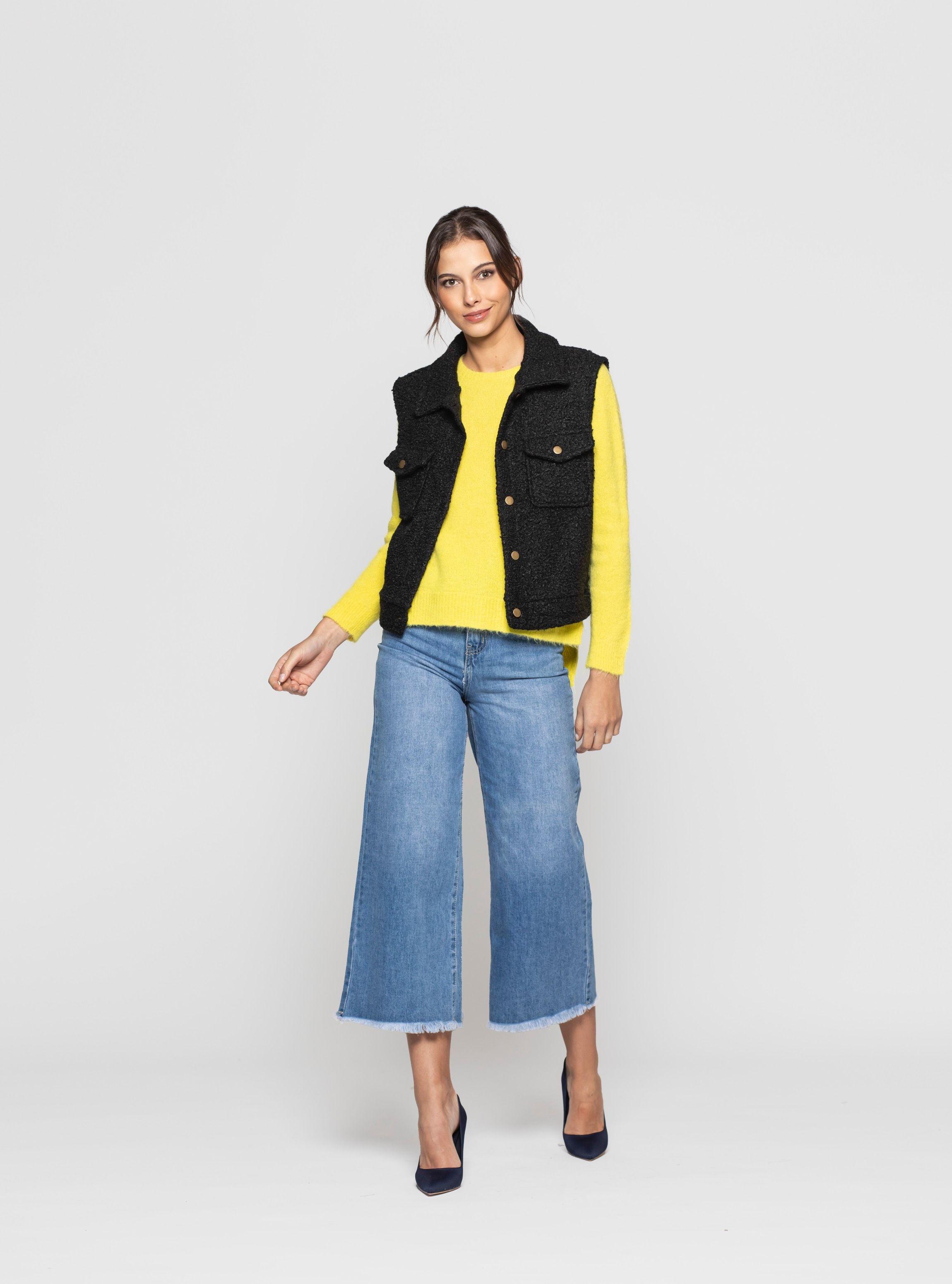 Gillet Mujer Maelis Negro Lineatre-2