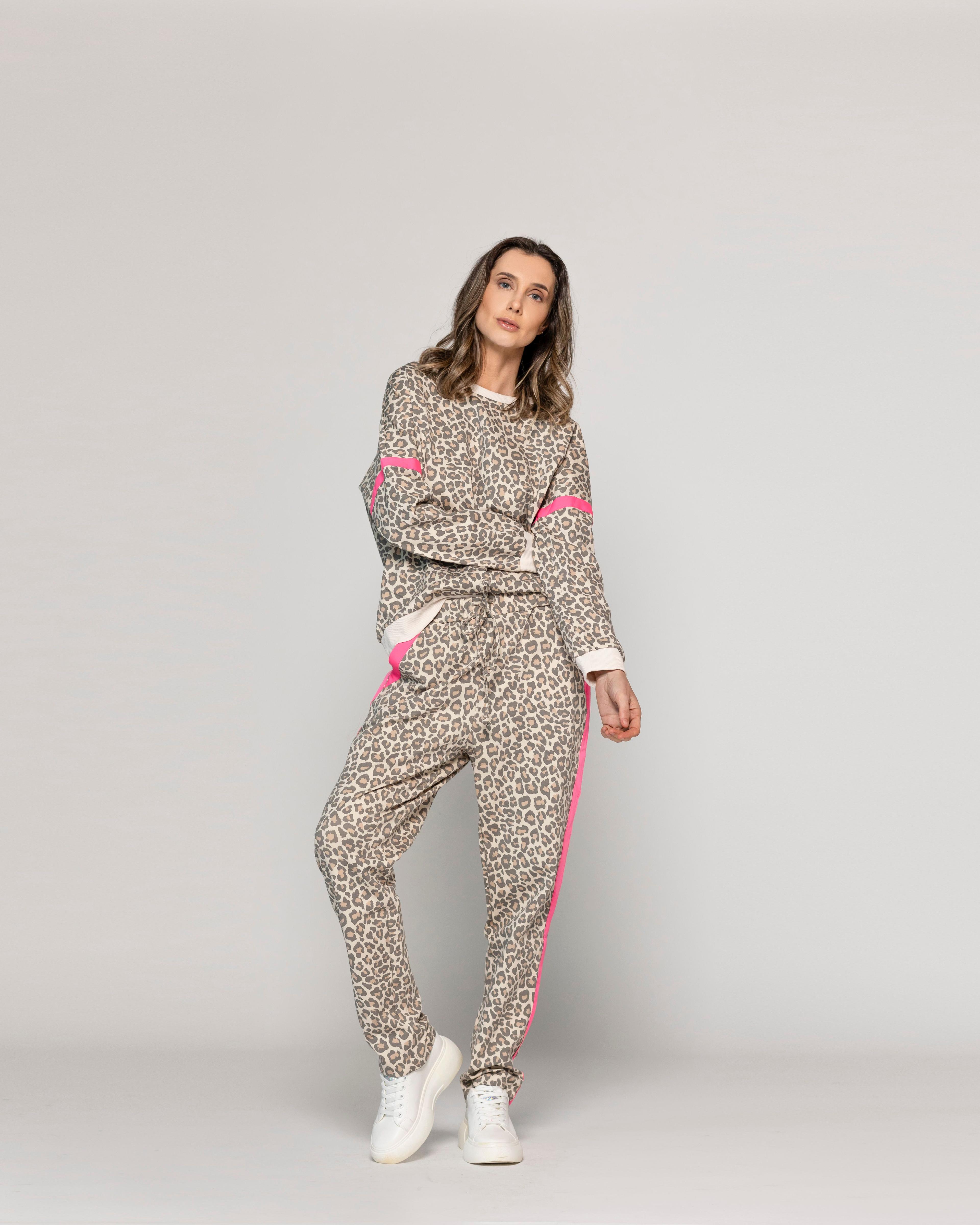 Pantalón Mujer Olimpia Animal Print Leopardo Lineatre-0
