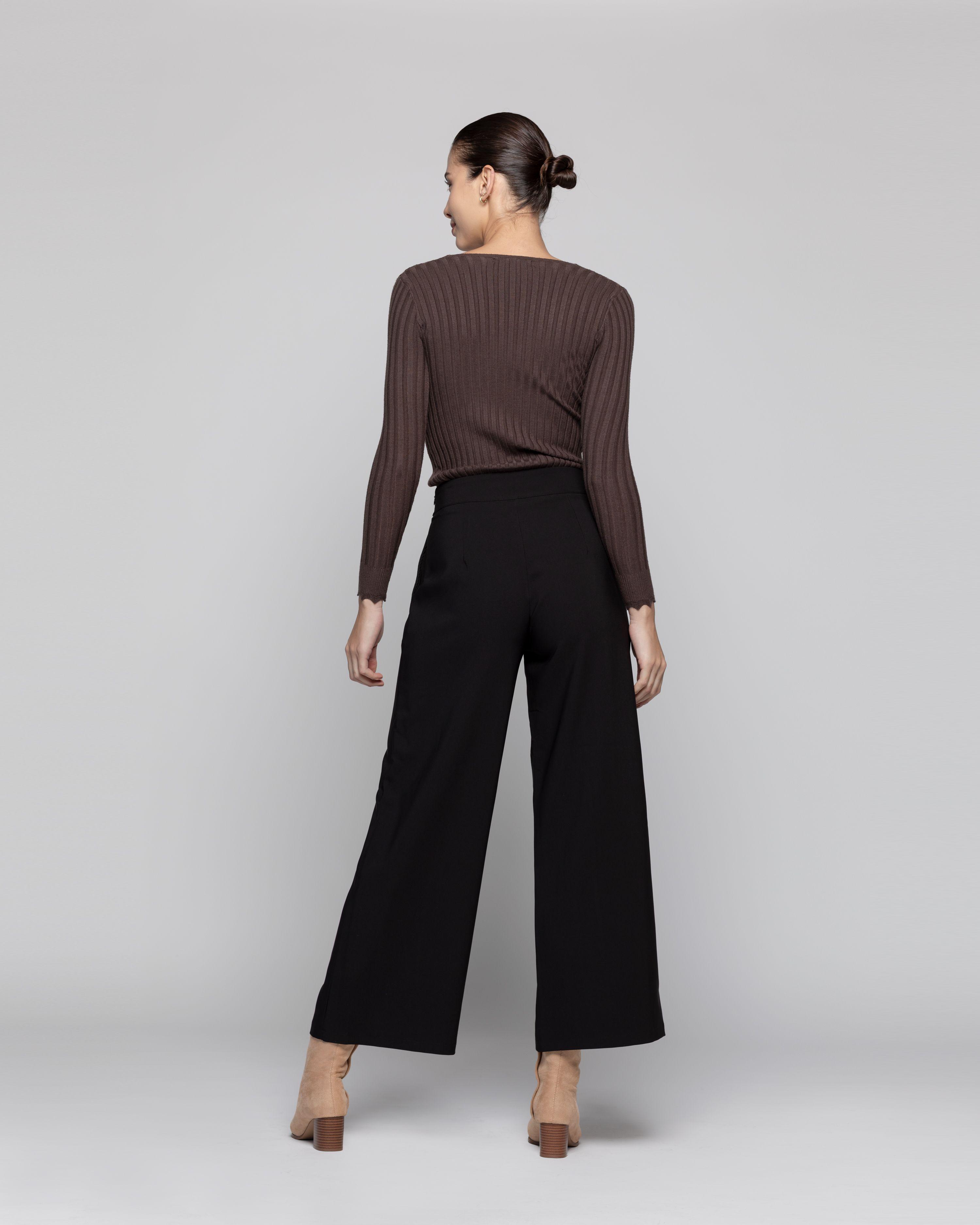 Pantalón Mujer Chloé Negro Lineatre-1