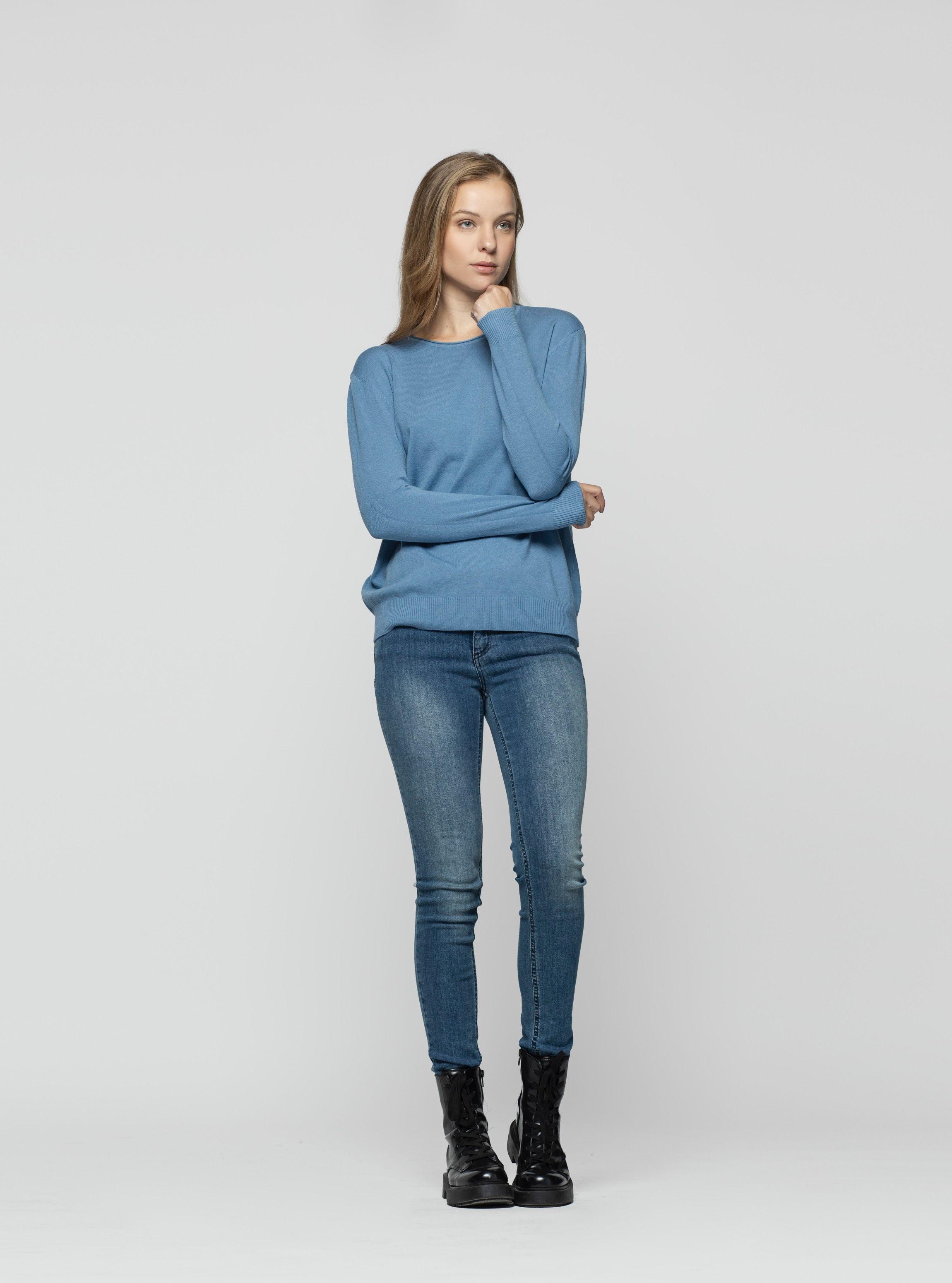 Sweater Mujer Kalina Azul Lineatre-2