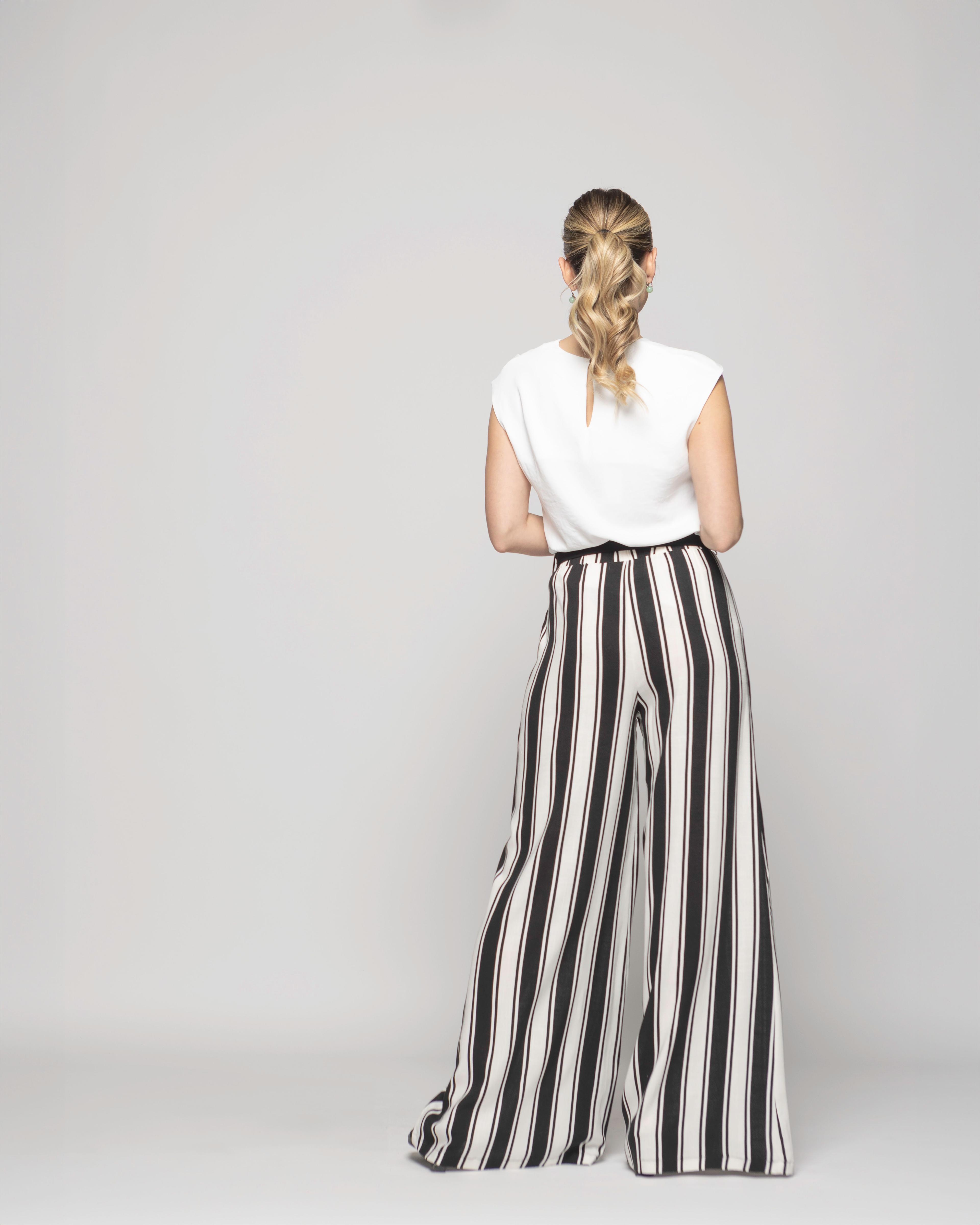 Blusa Mujer Bignonia Sin Mangas Cuello Drapeado Lisa Blanco Crudo Ludovica-6