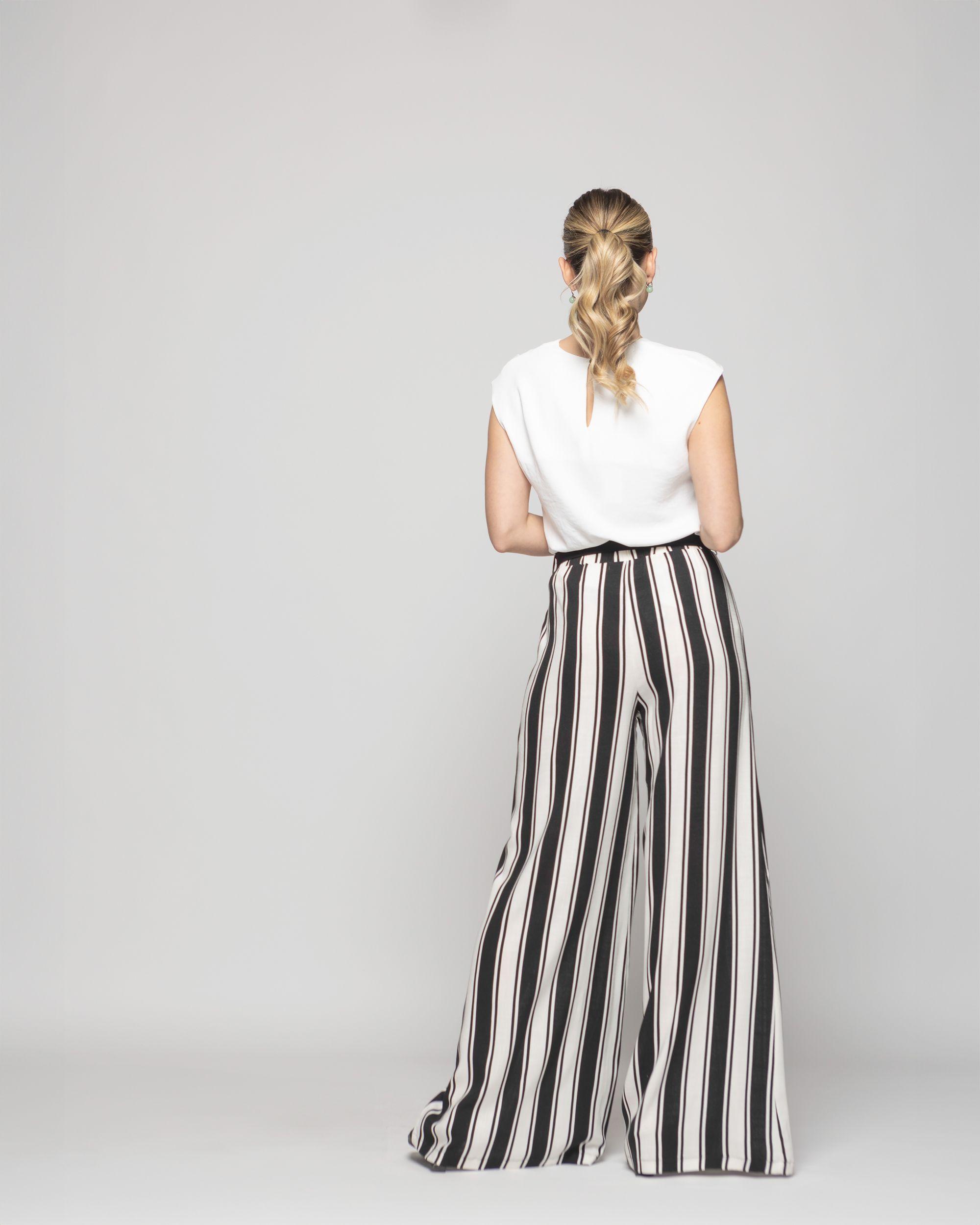 Blusa Mujer Bignonia Sin Mangas Cuello Drapeado Lisa Blanco Crudo Ludovica-7