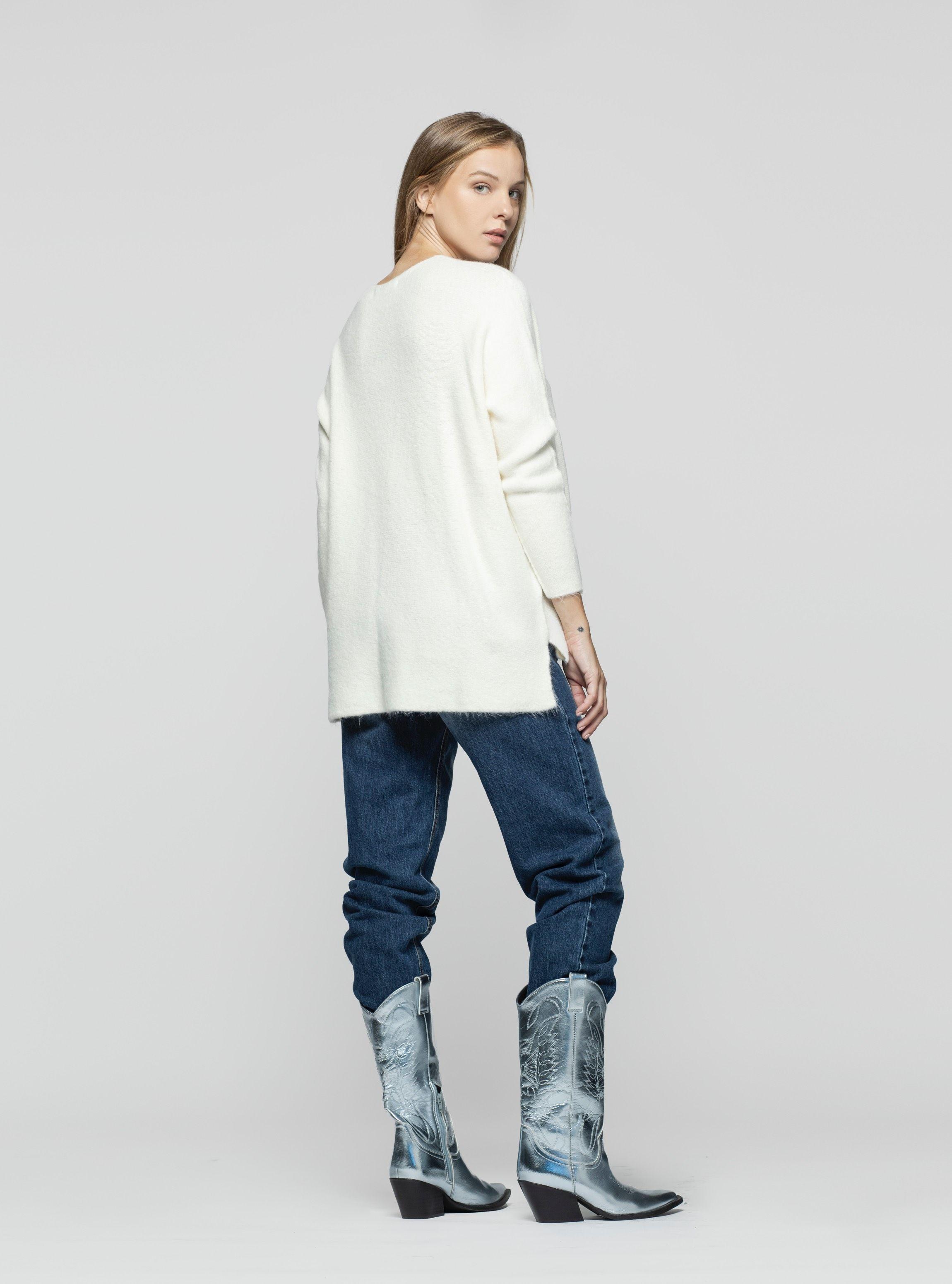 Sweater Mujer Ronja Blanco Lineatre-2